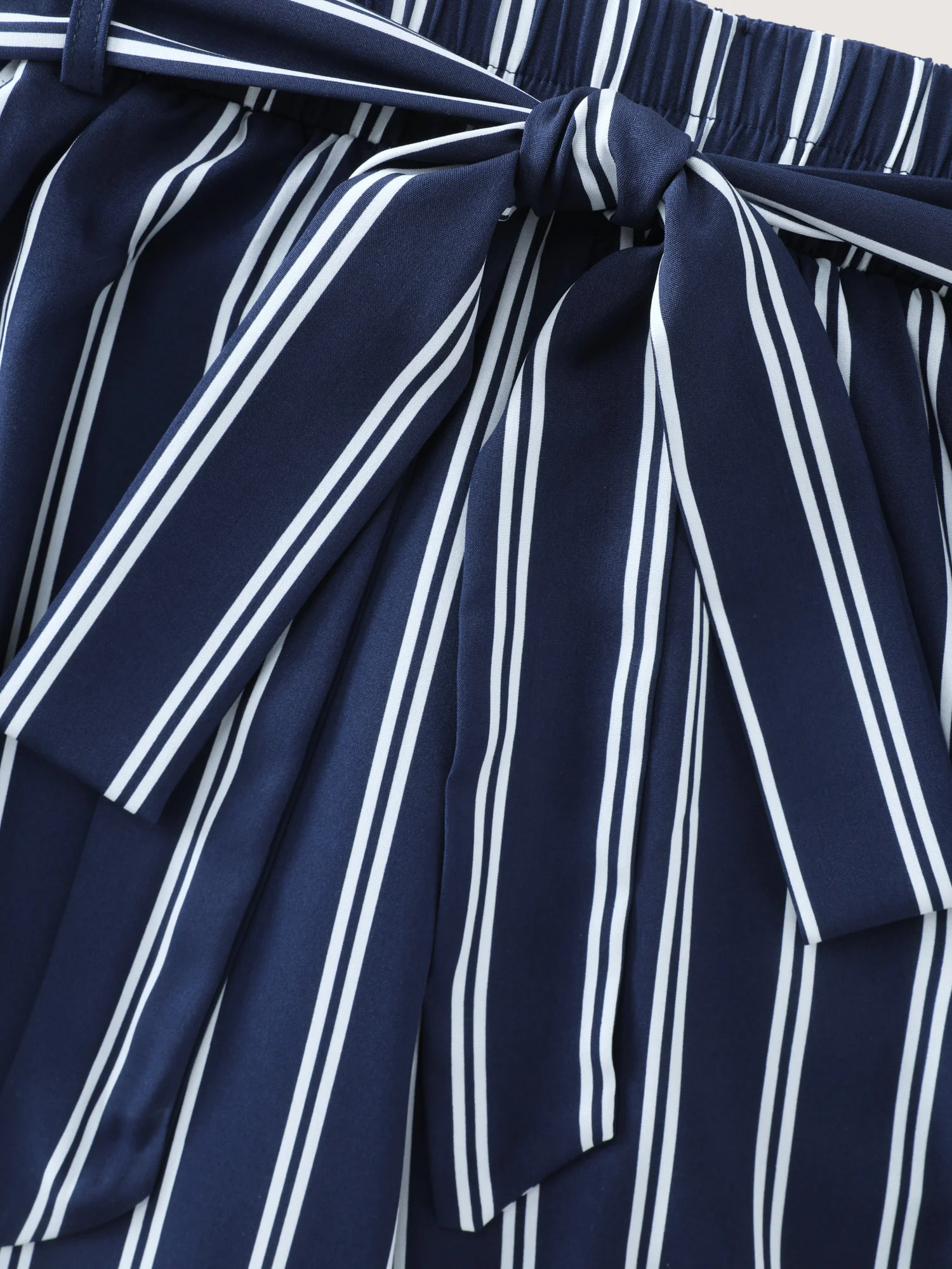 Striped Belted Straight-Leg Pants - Image 6