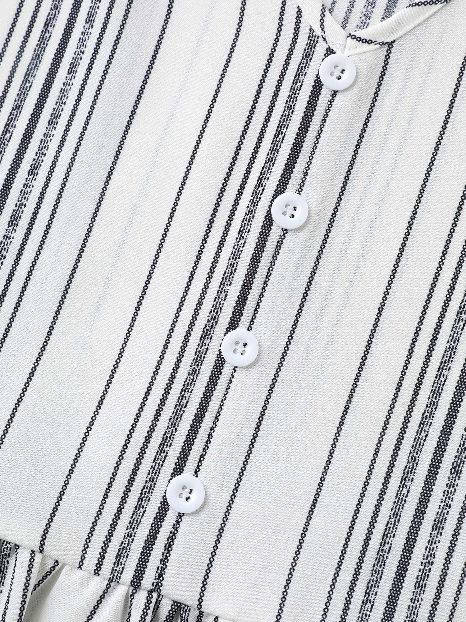 Striped Button Detail Flowy Shirt - Image 5