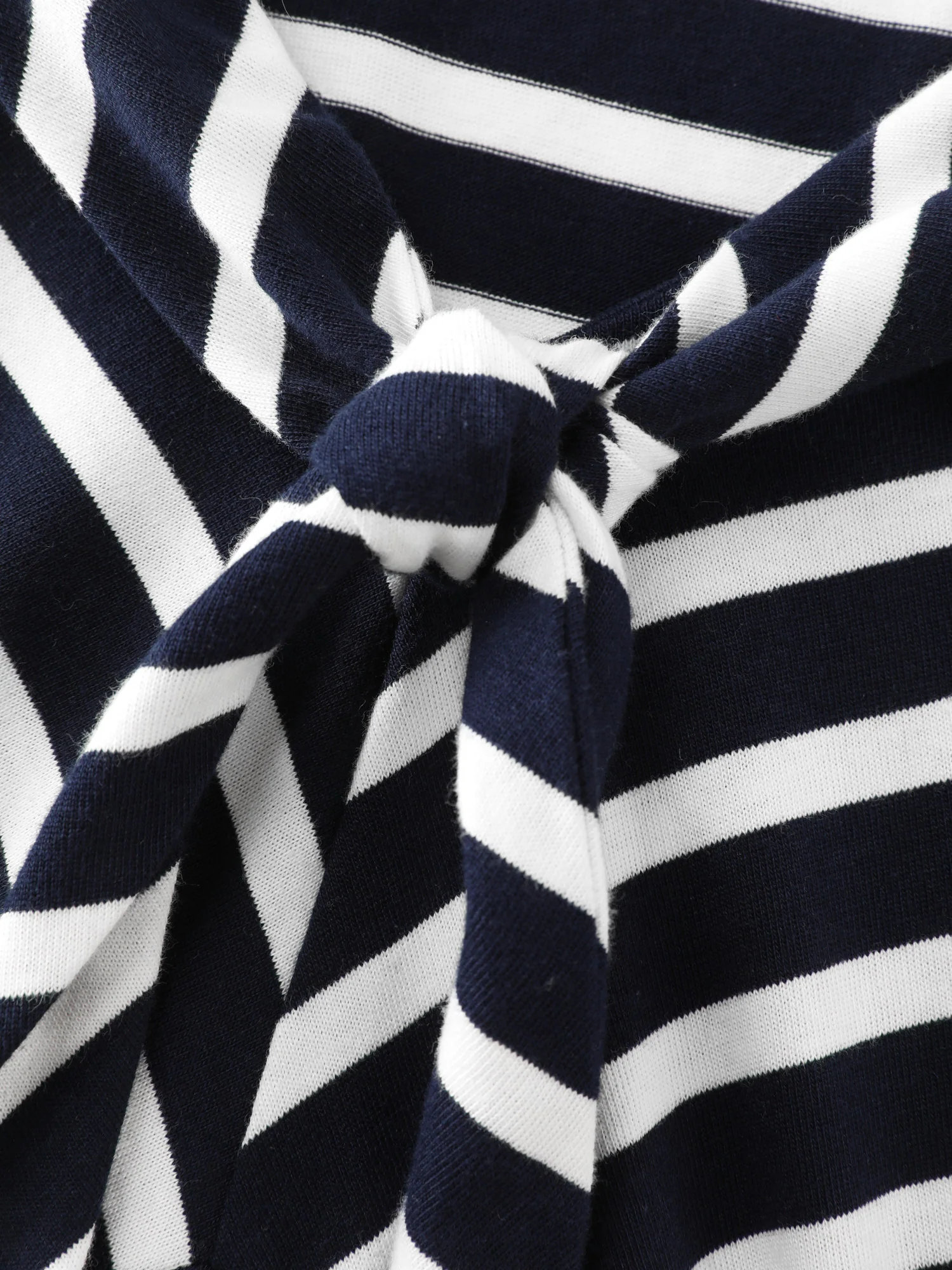 Cotton Striped Button Detail Pockets Midi Dress - Image 5