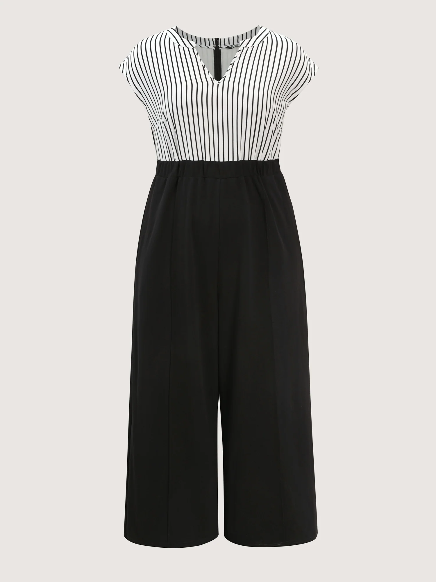 Striped Color Contrast Jumpsuit - Image 6