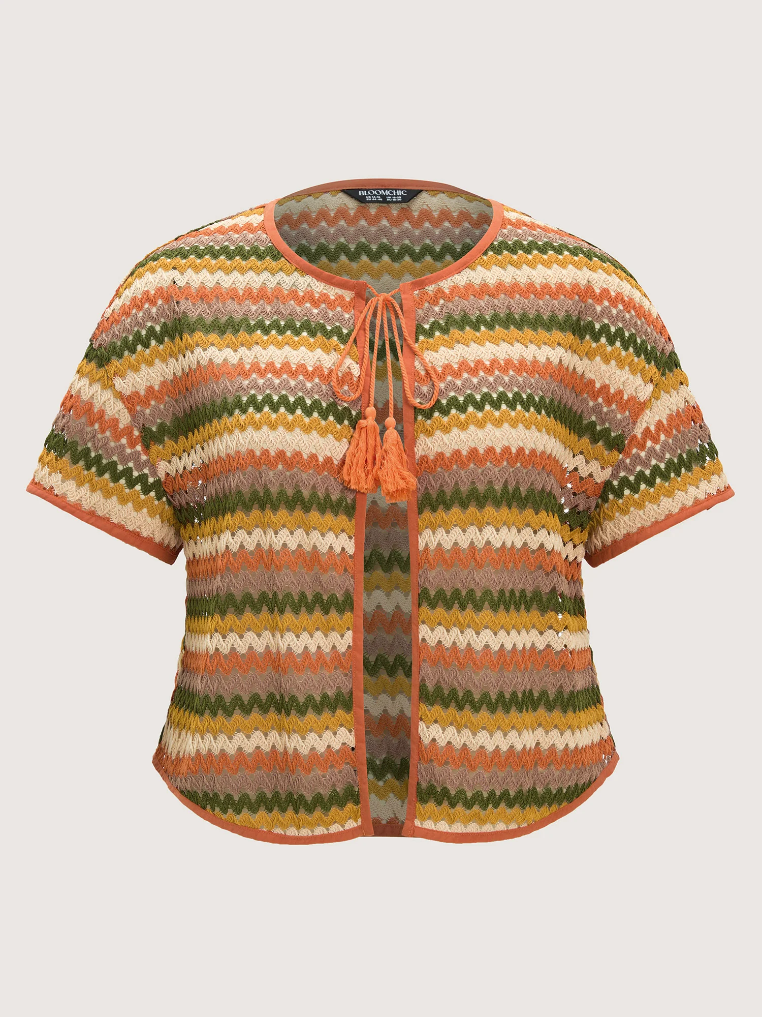 Striped Color Contrast Knit Top - Image 6