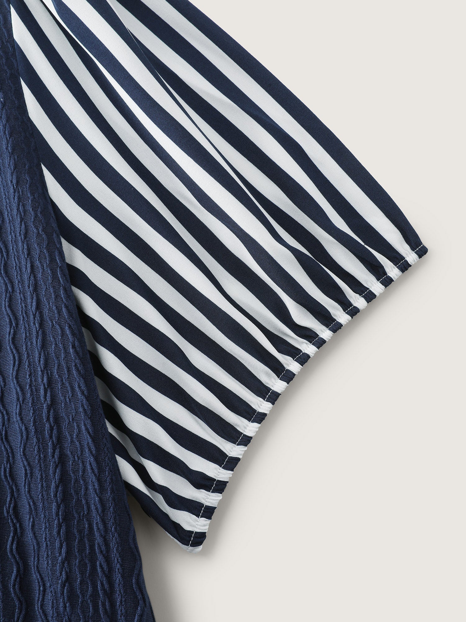 Striped Color Contrast Lined Mini Dress - Image 5