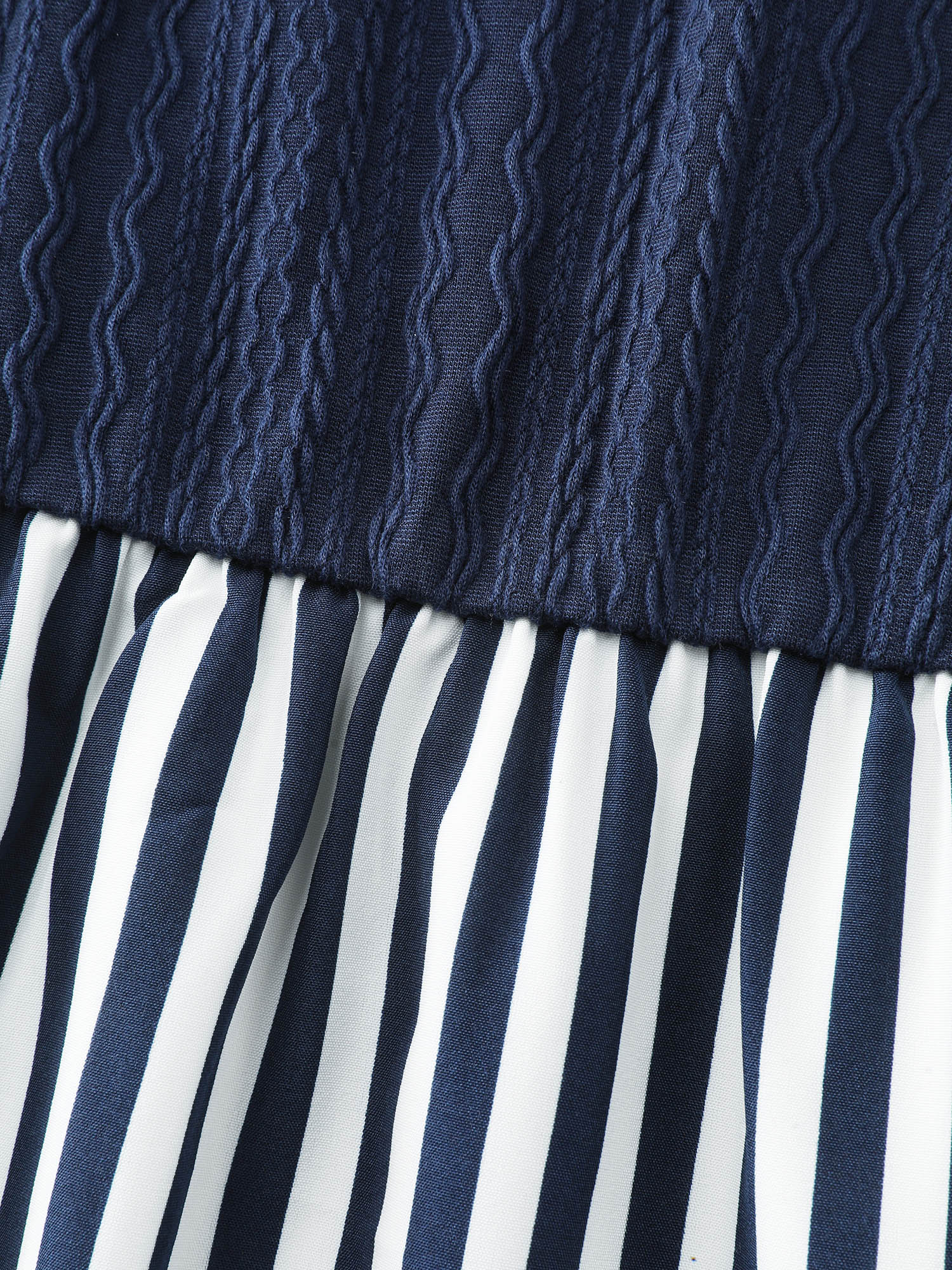 Striped Color Contrast Lined Mini Dress - Image 6