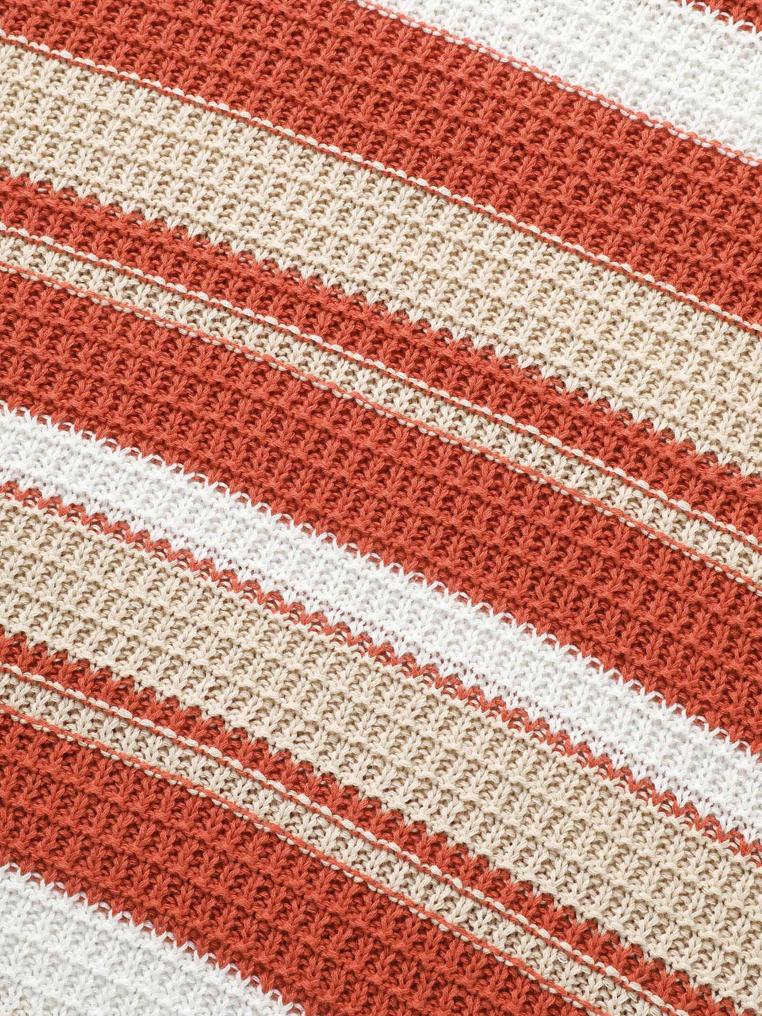 Striped Contrast Cut Out Drop Shoulder Pullover - Image 7