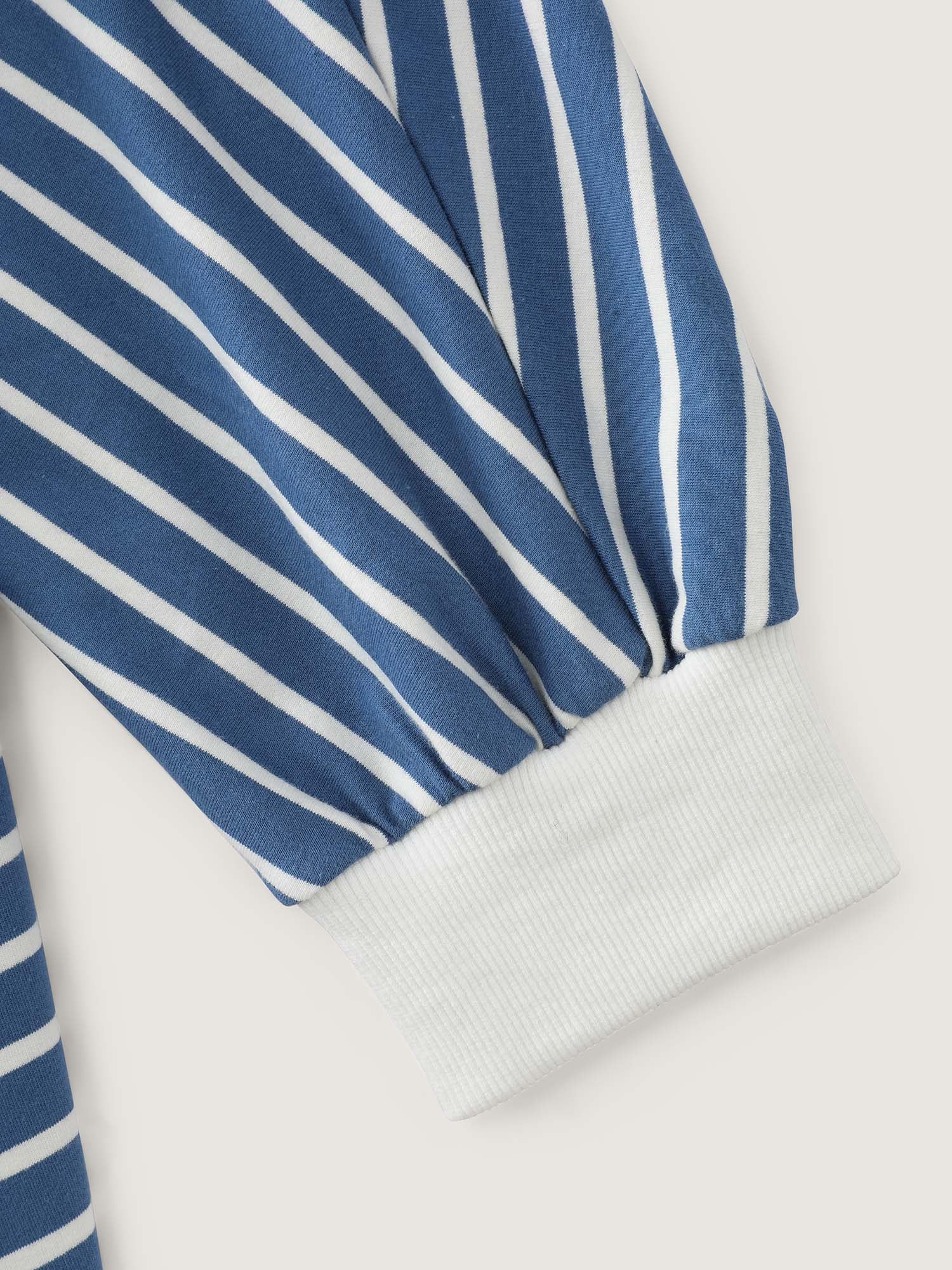 Striped Contrast Relaxed-Fit Mini Dress - Image 6