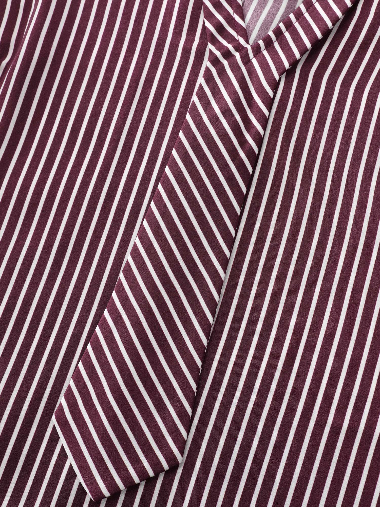 Striped Flared Sleeve Relaxed-Fit Blouse - Image 6