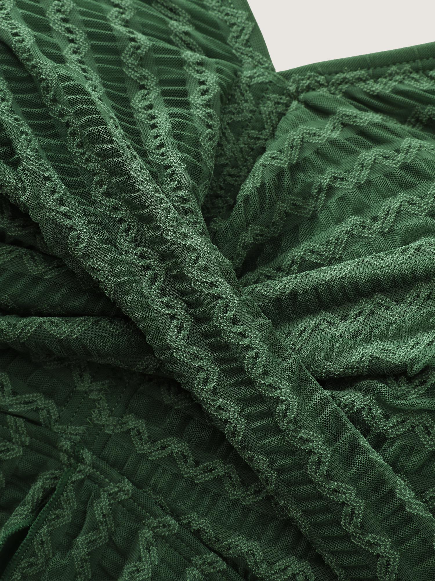 Striped Lace Mesh Twist-Front Swim Top - Image 7