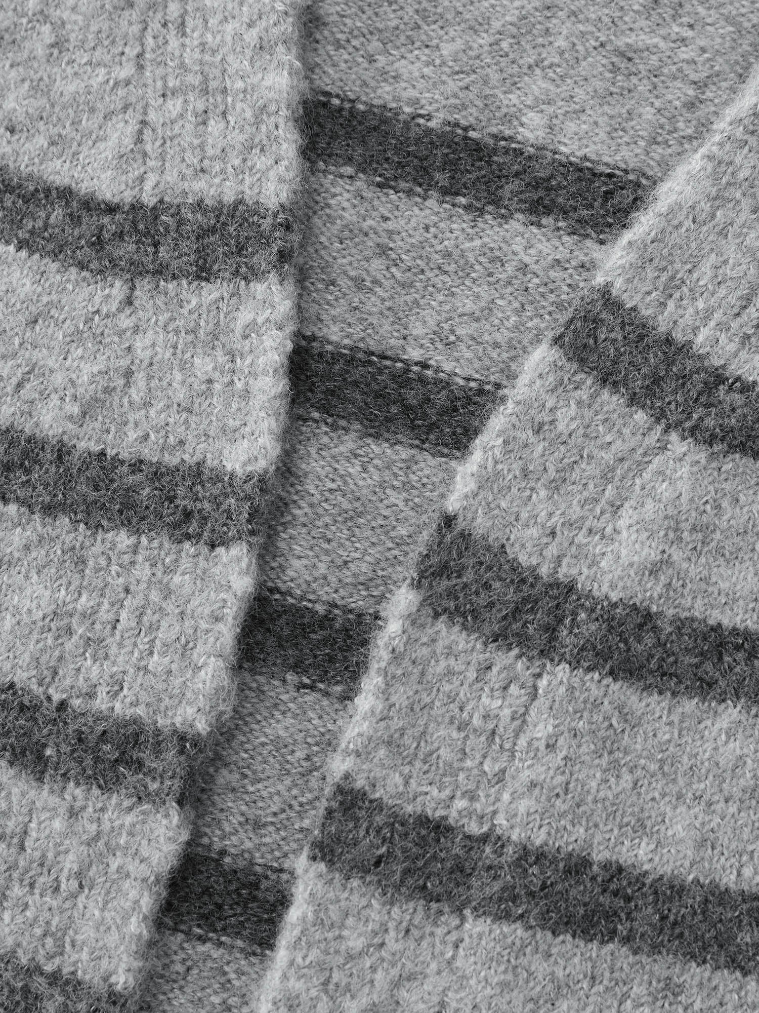 Striped Open-Front Knit Cardigan - Image 5