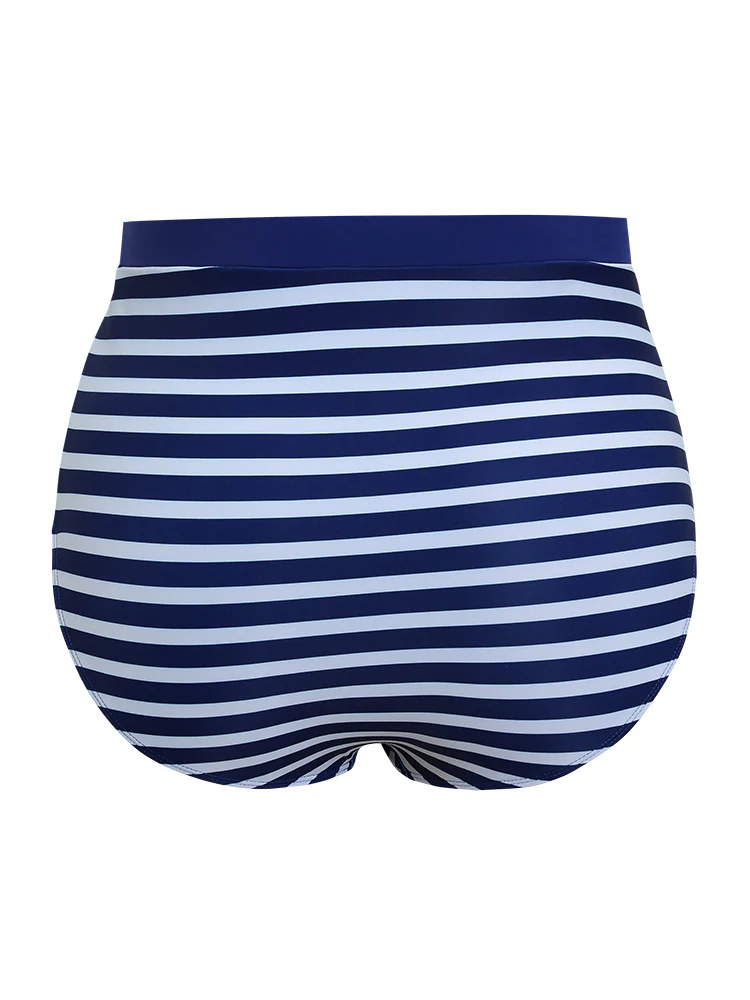 Striped Patchwork Bikini Bottom - Image 10