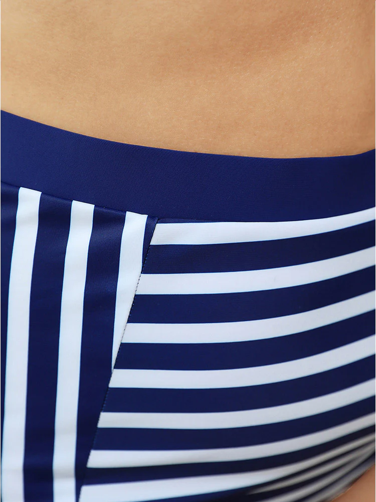Striped Patchwork Bikini Bottom - Image 8