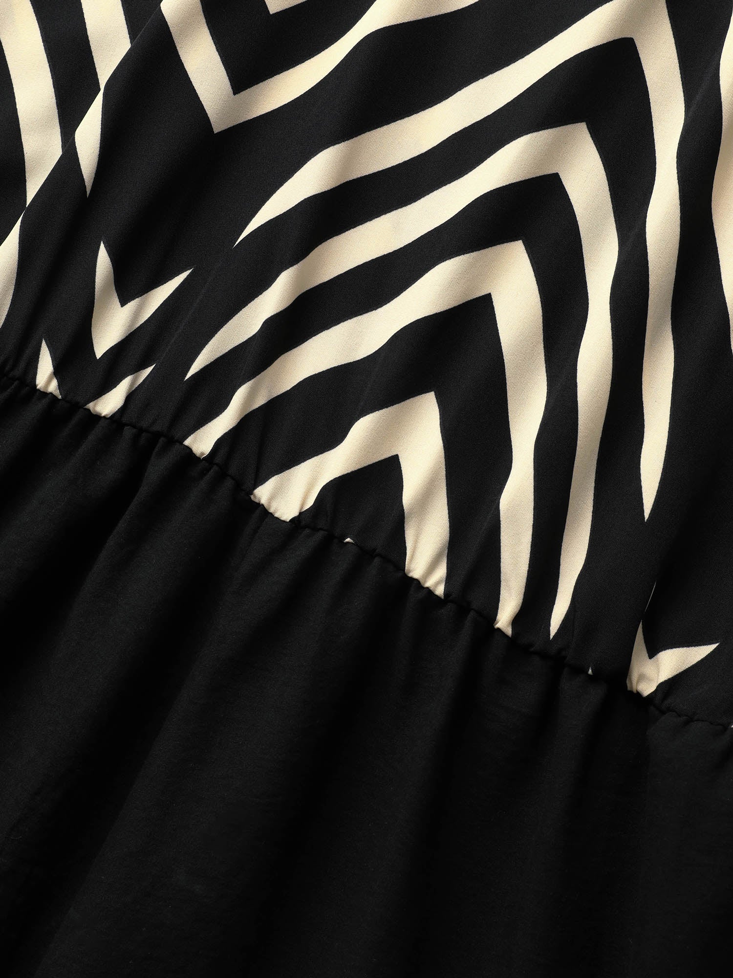 Striped Patchwork Knot Cuffed Sleeve Jumpsuit - Image 5