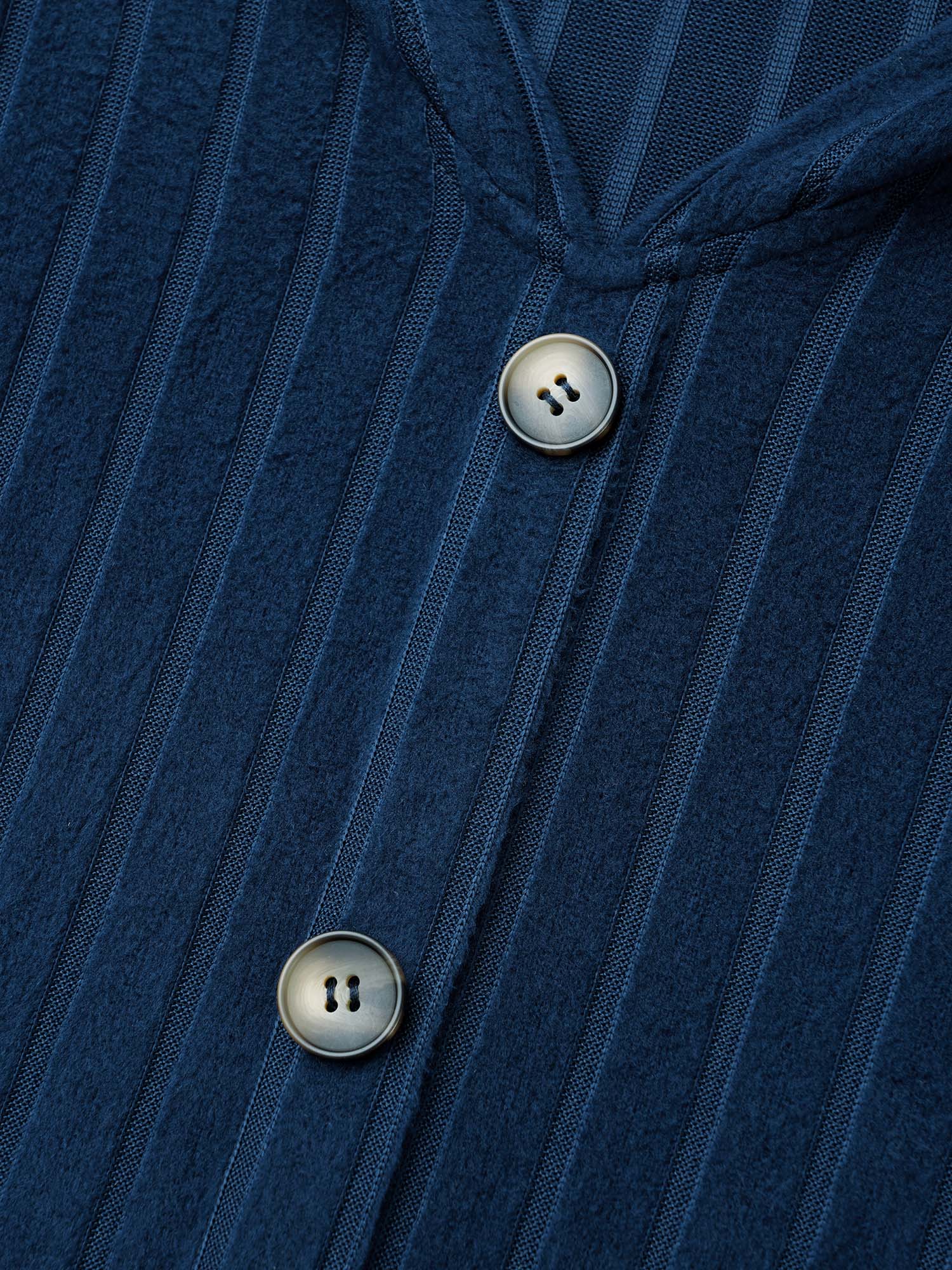 Striped Pit Button Front Hooded T-shirt - Image 6