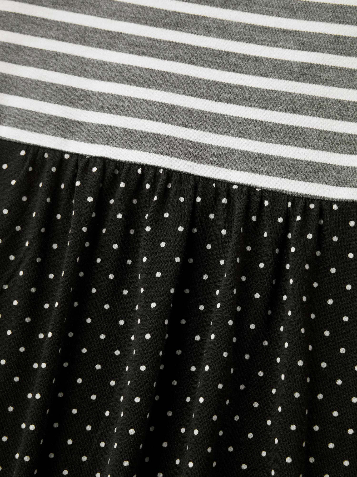 Striped Polka Dots Print Pockets T-Shirt - Image 5