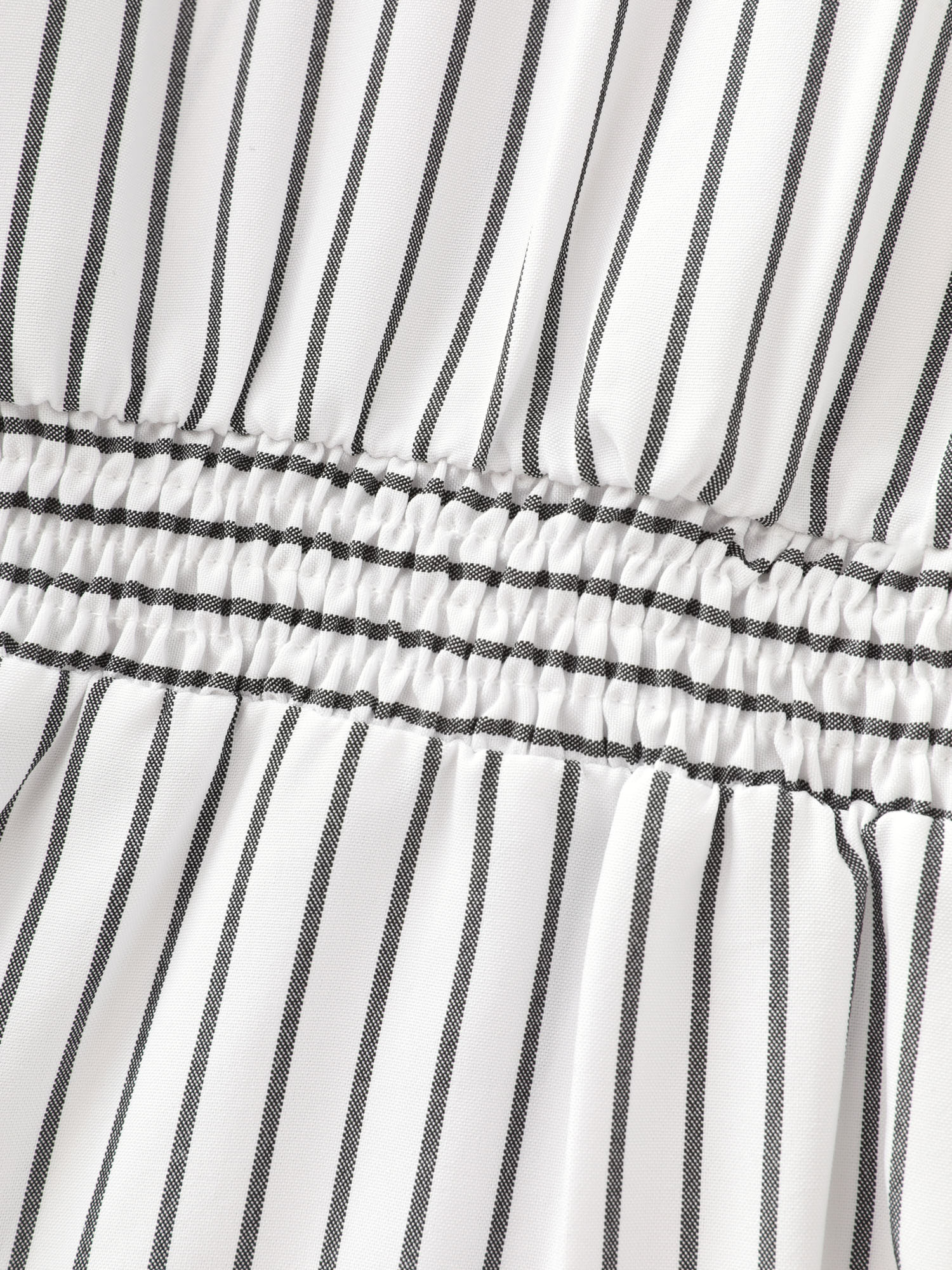 Striped Print Cinched-Waist Button-Down Shirt - Image 6