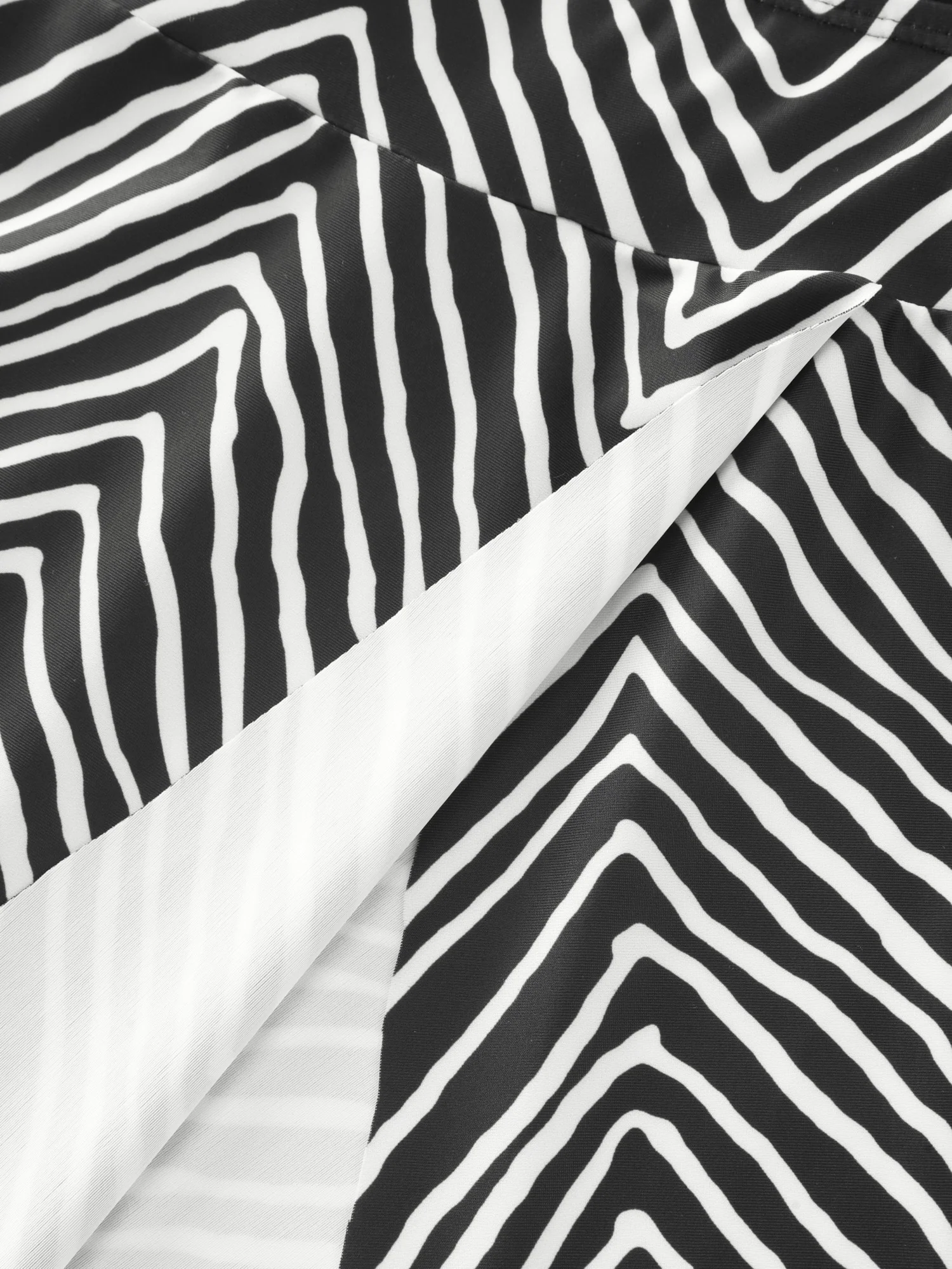 Striped Print Cut-Out Split Swim Dress - Image 10