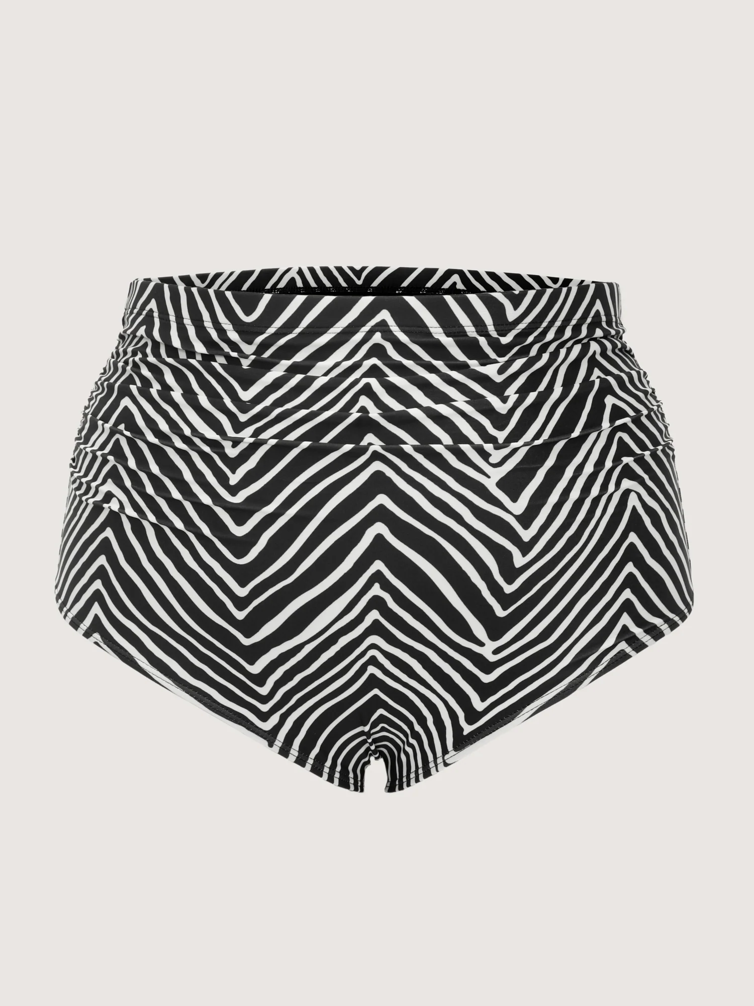 Striped Print Cut-Out Split Swim Dress - Image 8