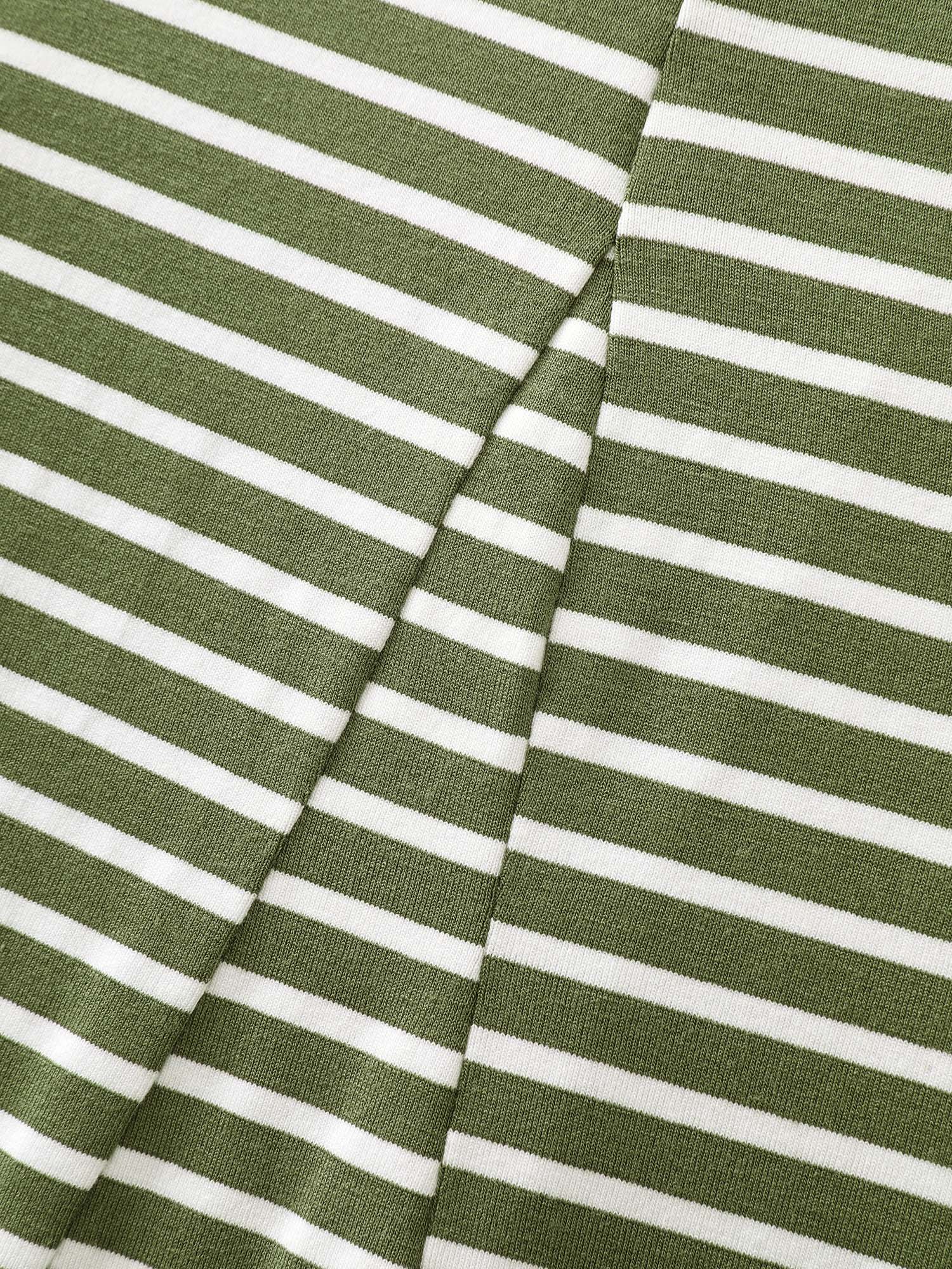Striped Print Fit And Flare Mini Dress - Image 5