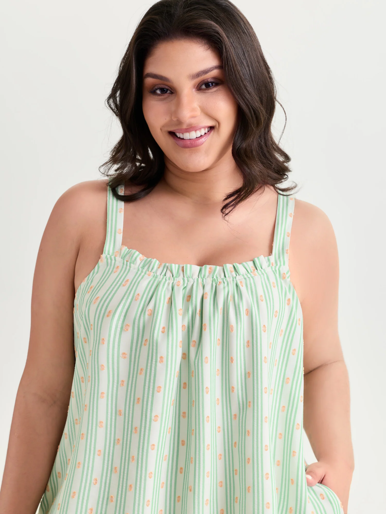 Striped Print Relaxed-Fit Lounge Dress - Image 2