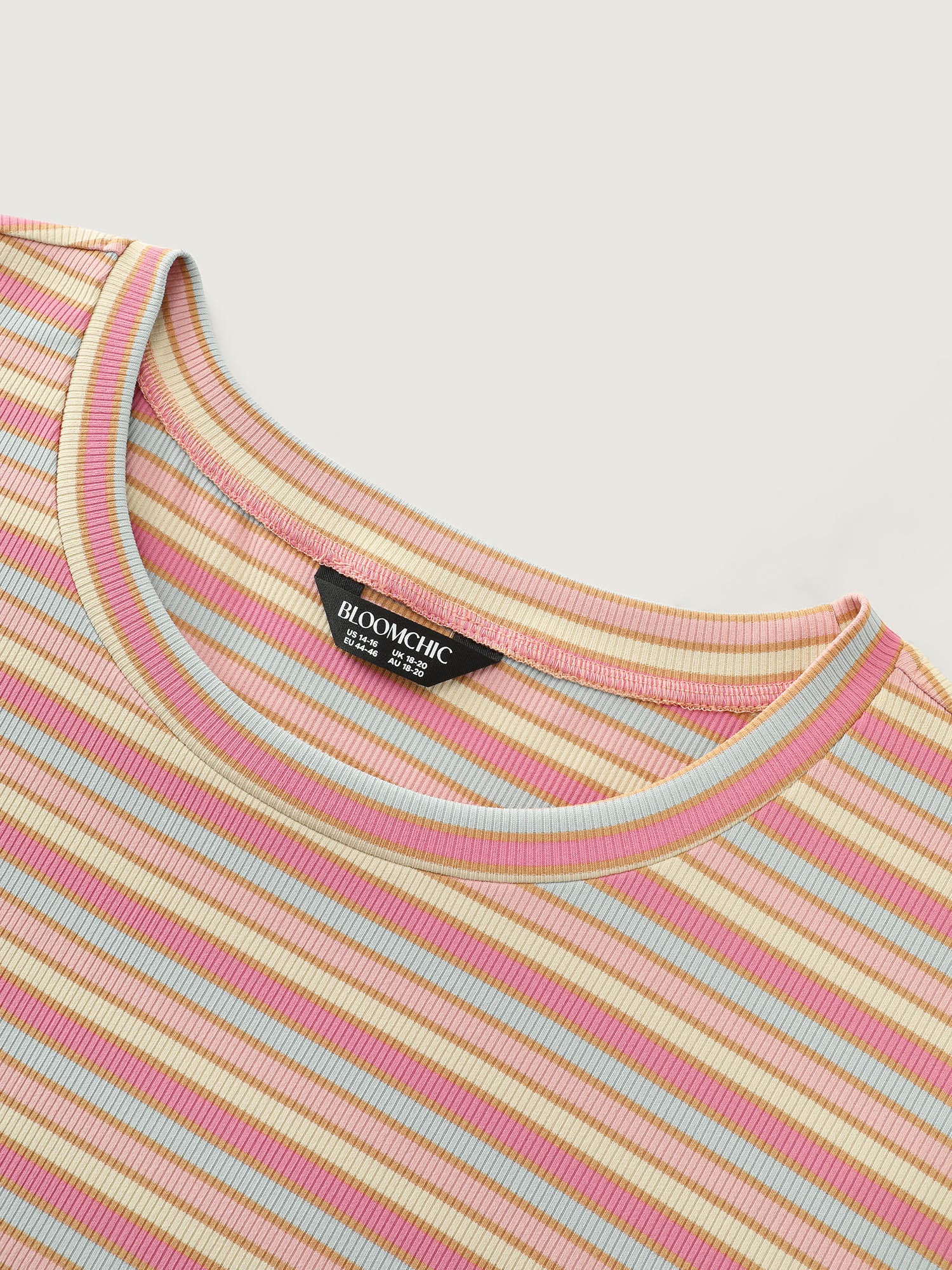 Striped Print Relaxed-Fit T-Shirt - Image 6