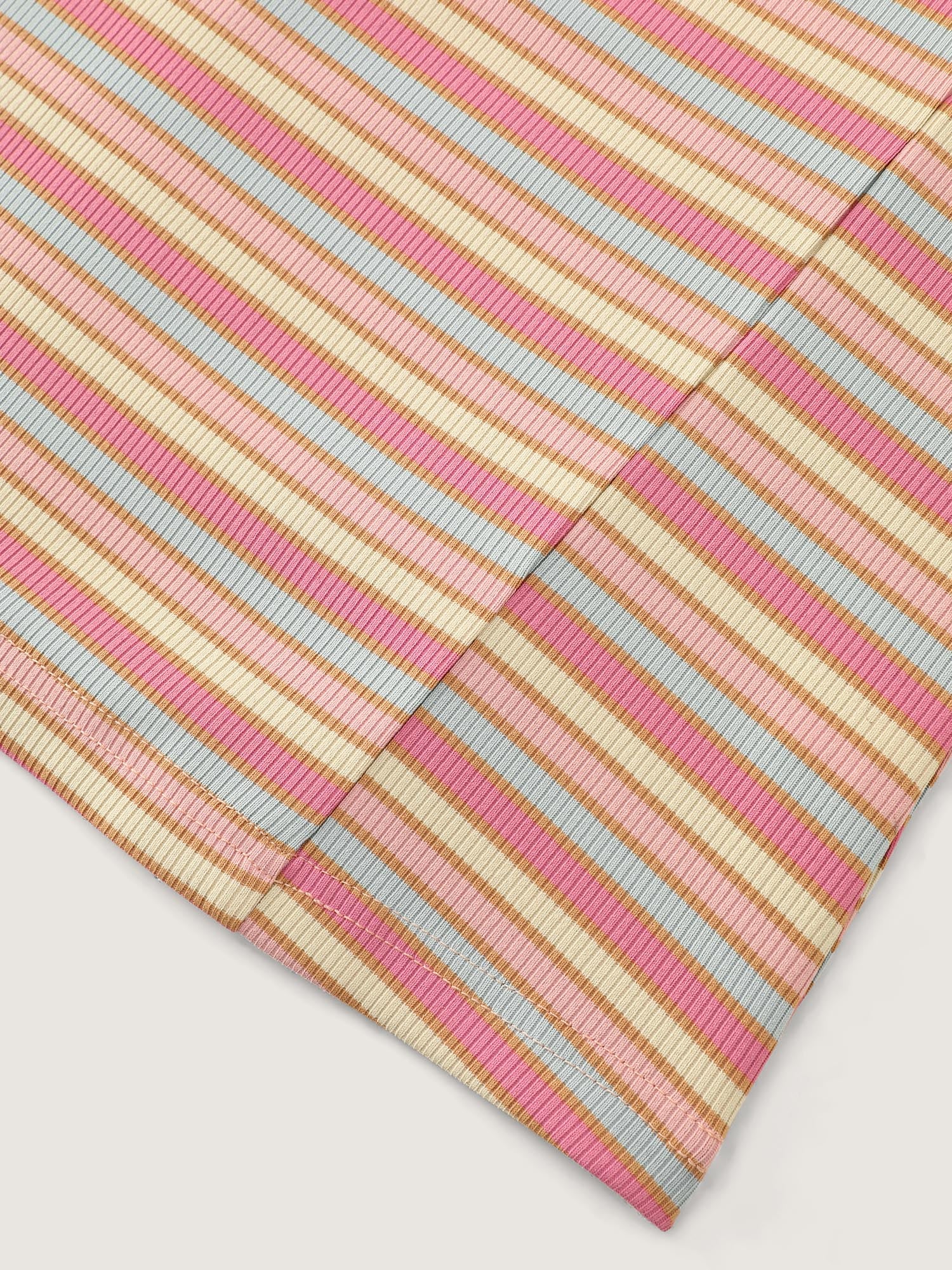Striped Print Relaxed-Fit T-Shirt - Image 7