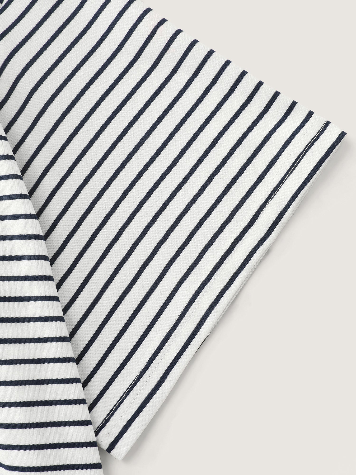 Striped Print Ruffled Hem Long T-Shirt - Image 6