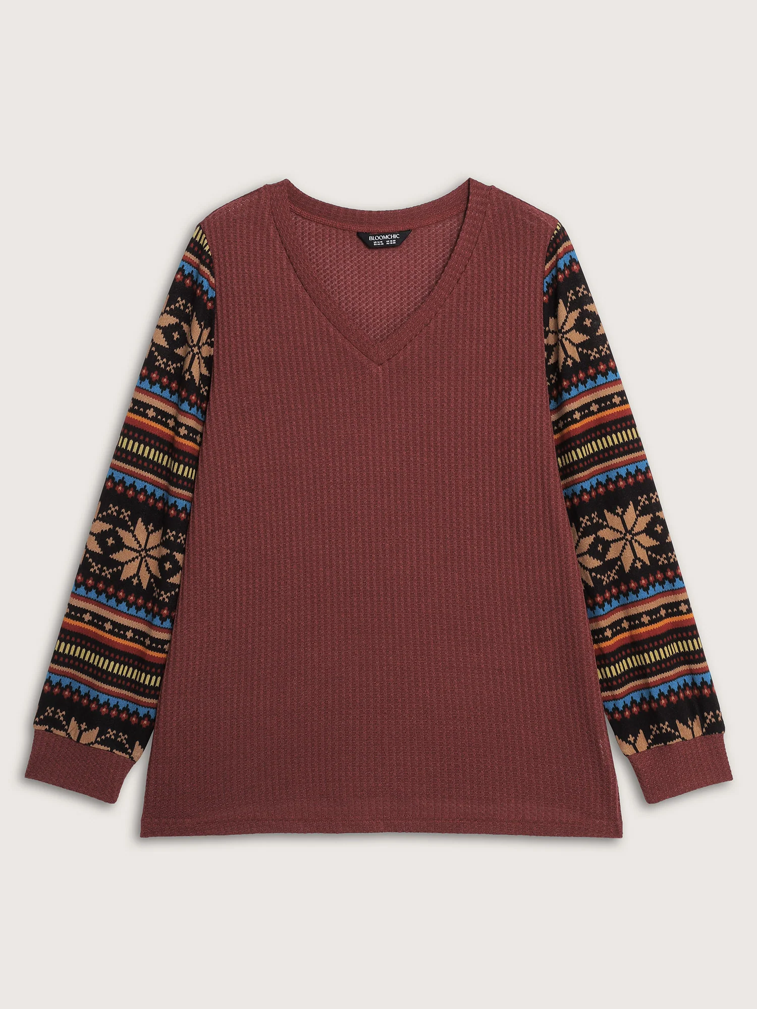 Striped Print Sleeve Gold Stamped T-Shirt - Image 7