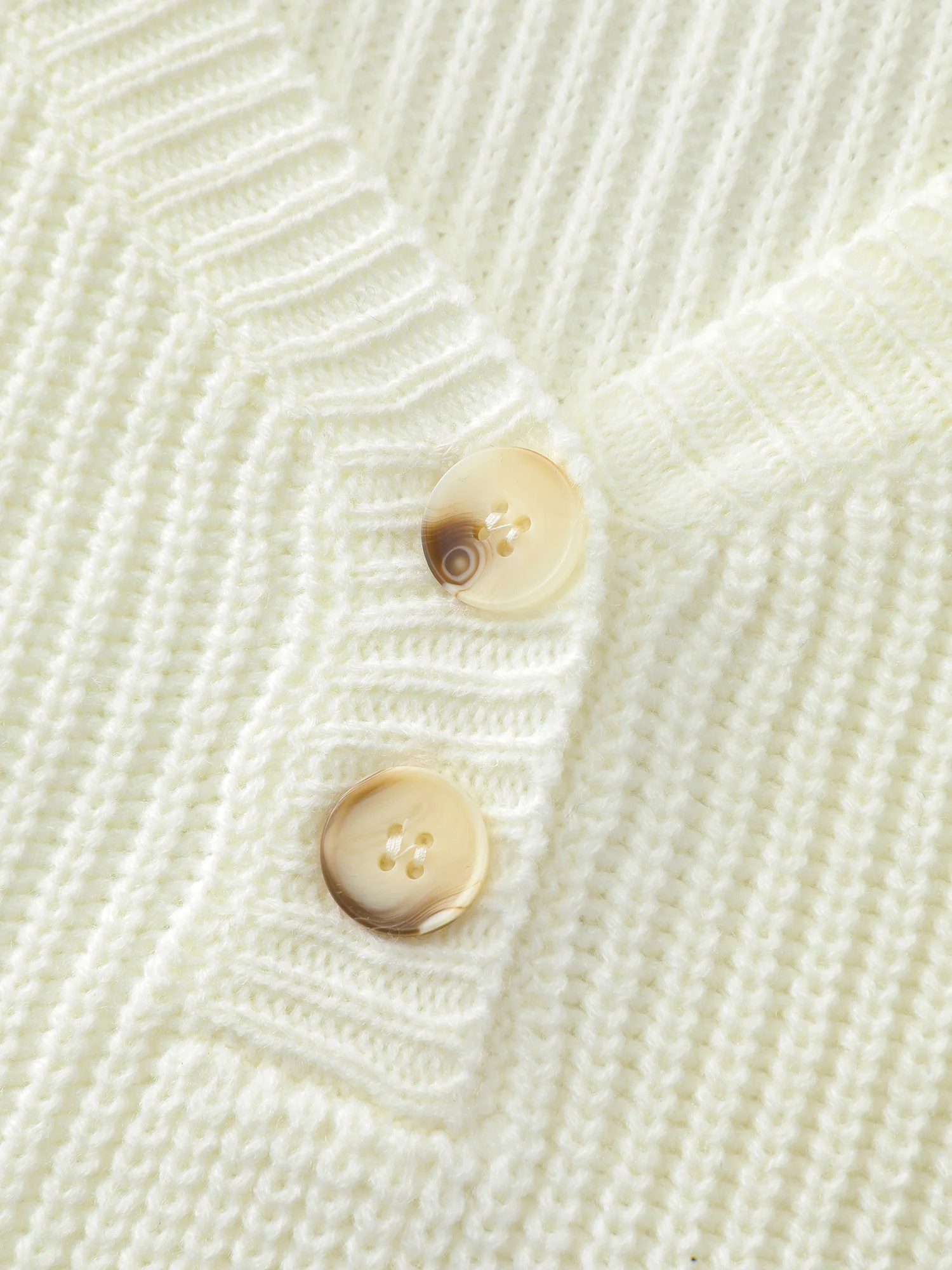 Striped Sleeve Button Neckline Pullover - Image 5