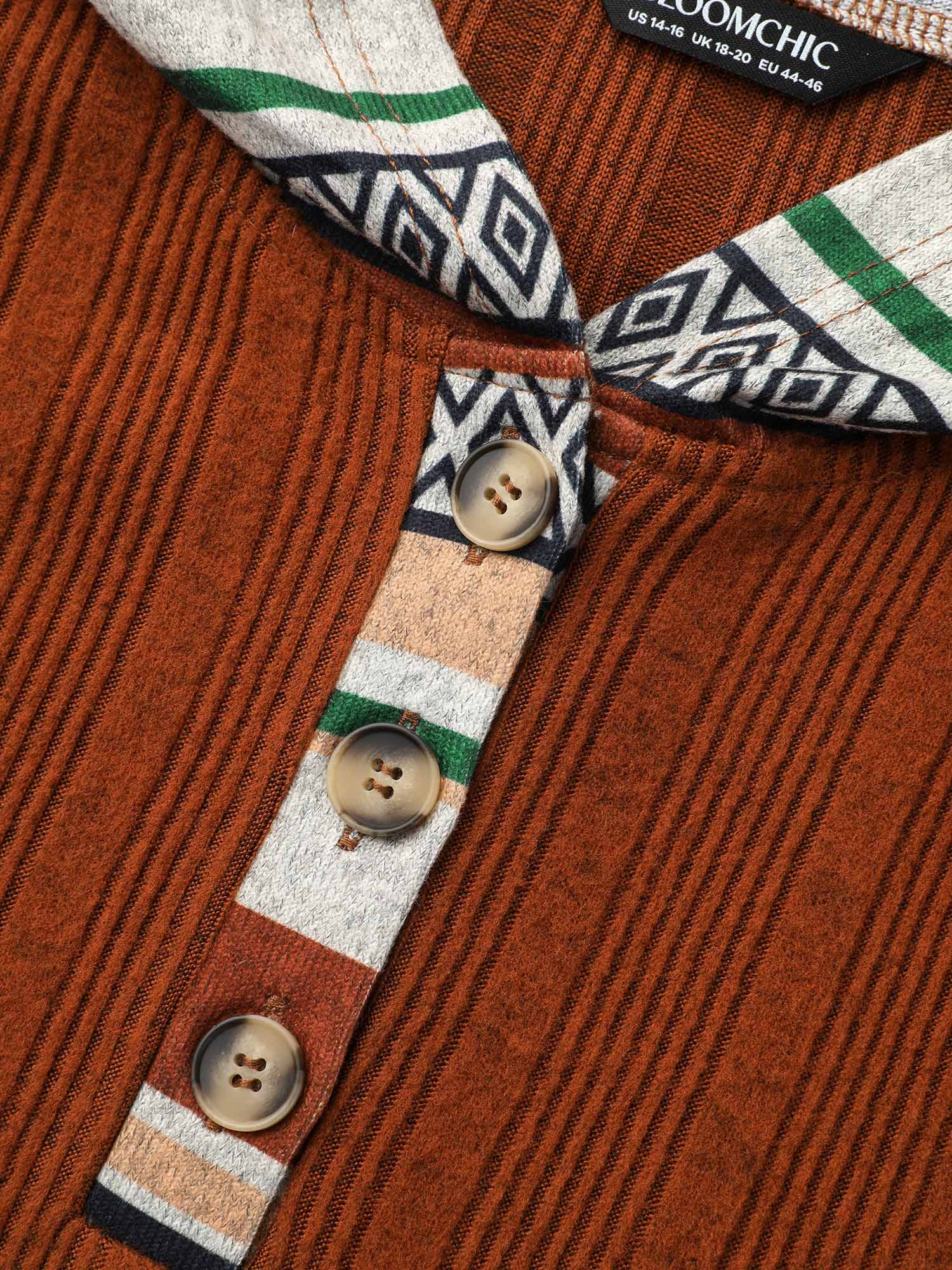 Striped Spliced Pocket Hooded T-Shirt - Image 7