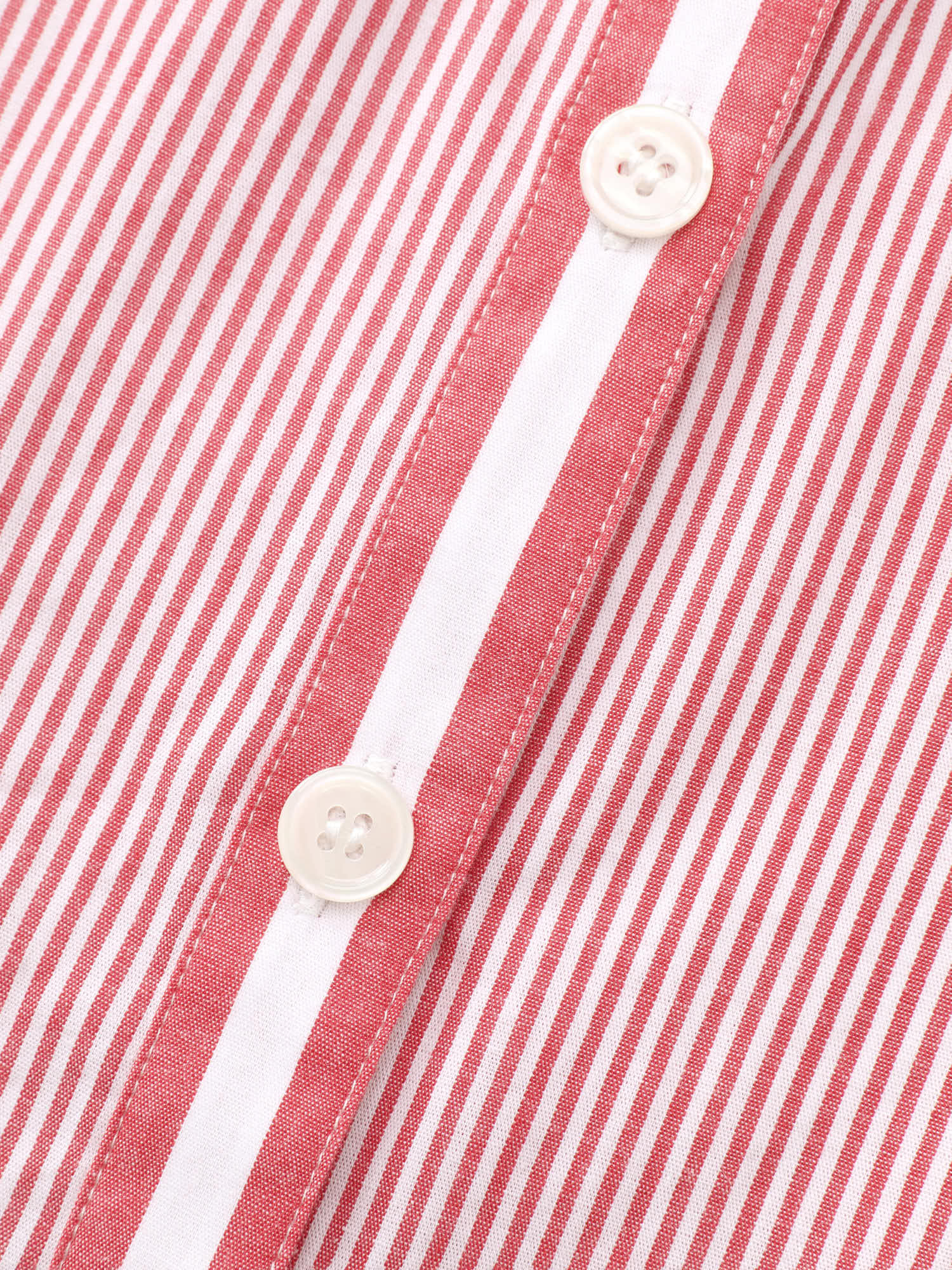 Striped Tab Sleeve Button-Down Shirt - Image 7