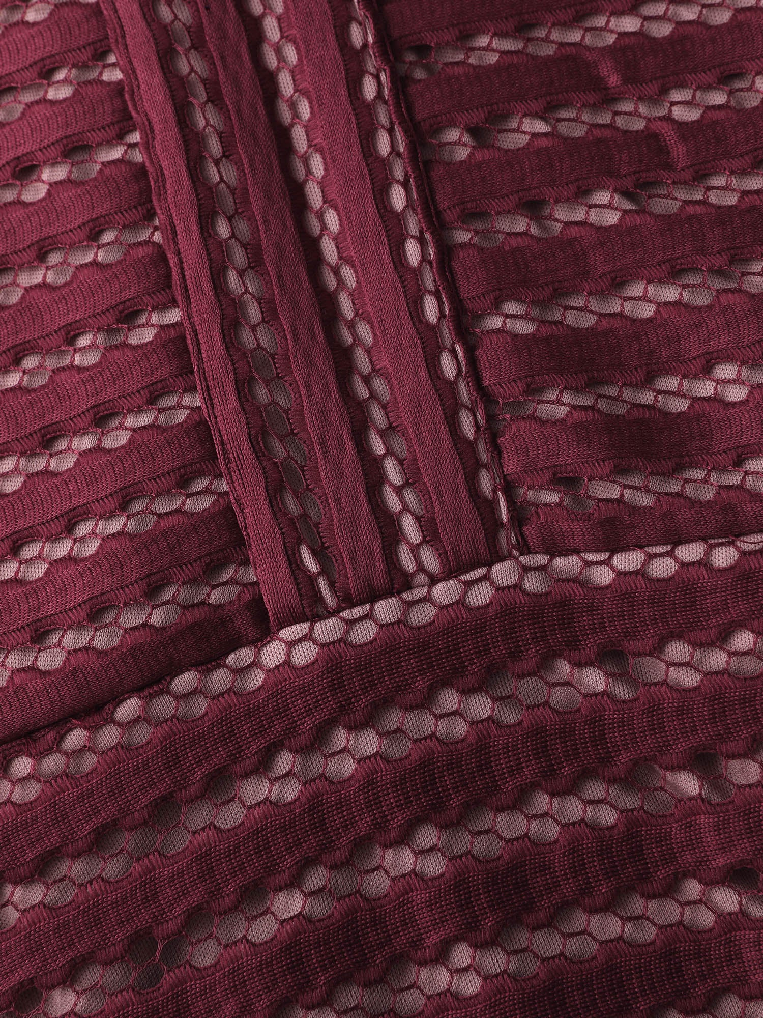 Striped Textured Zipper Lined Mini Dress - Image 5