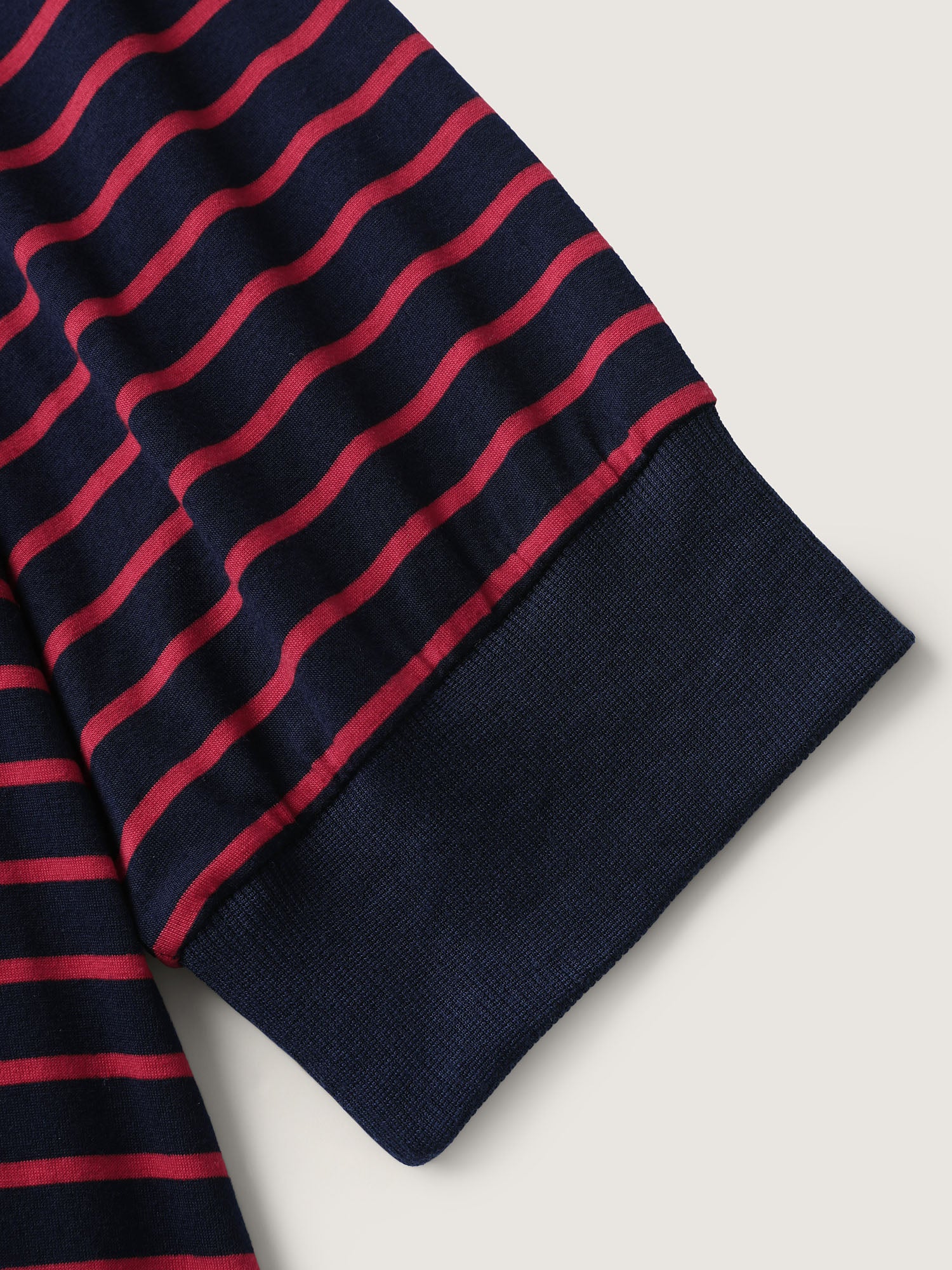 Striped Three-Quarter Sleeve T-Shirt - Image 6
