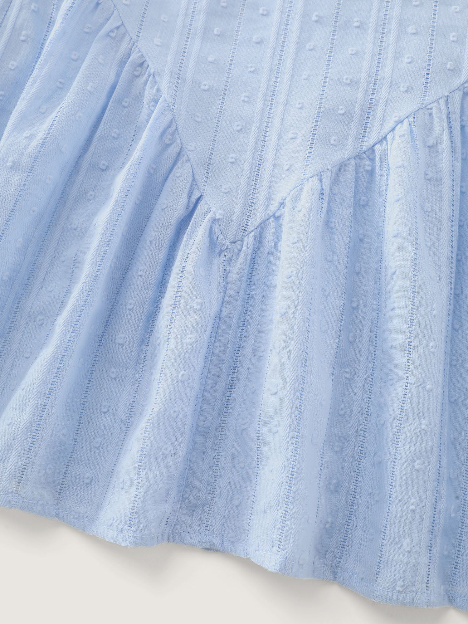 Cotton Striped Waist-Drawstring Tiered Midi Dress - Image 8
