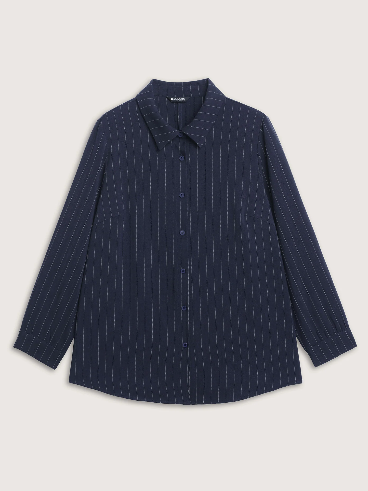 Striped Waist-Tie Button-Down Blouse - Image 7