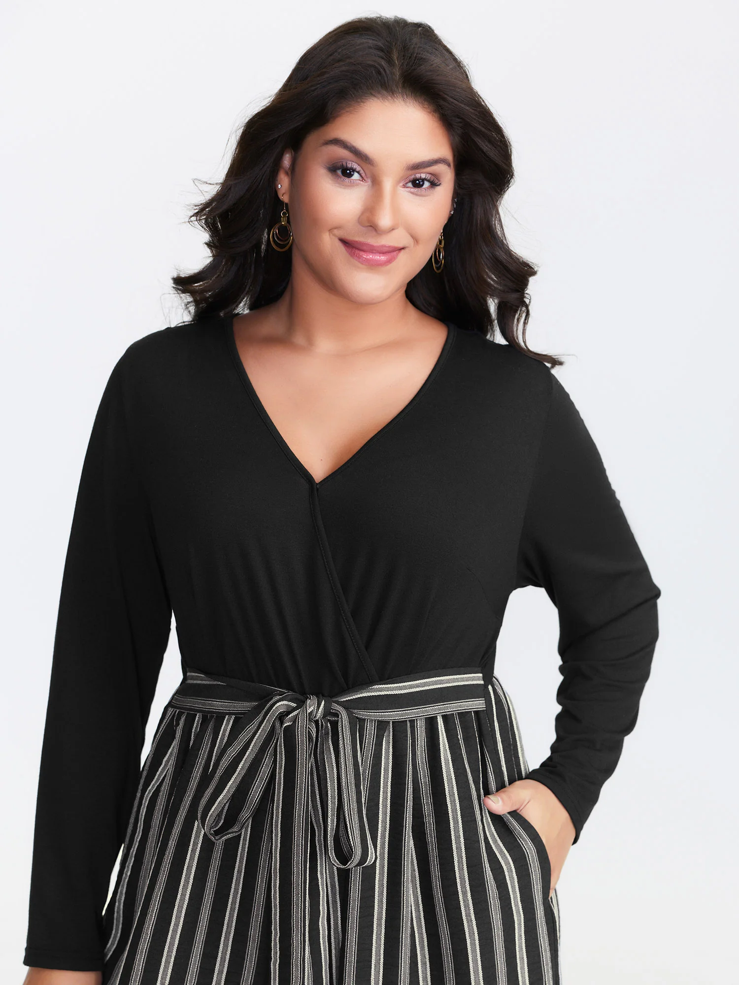 Stripes Color Contrast Jumpsuit - Image 2