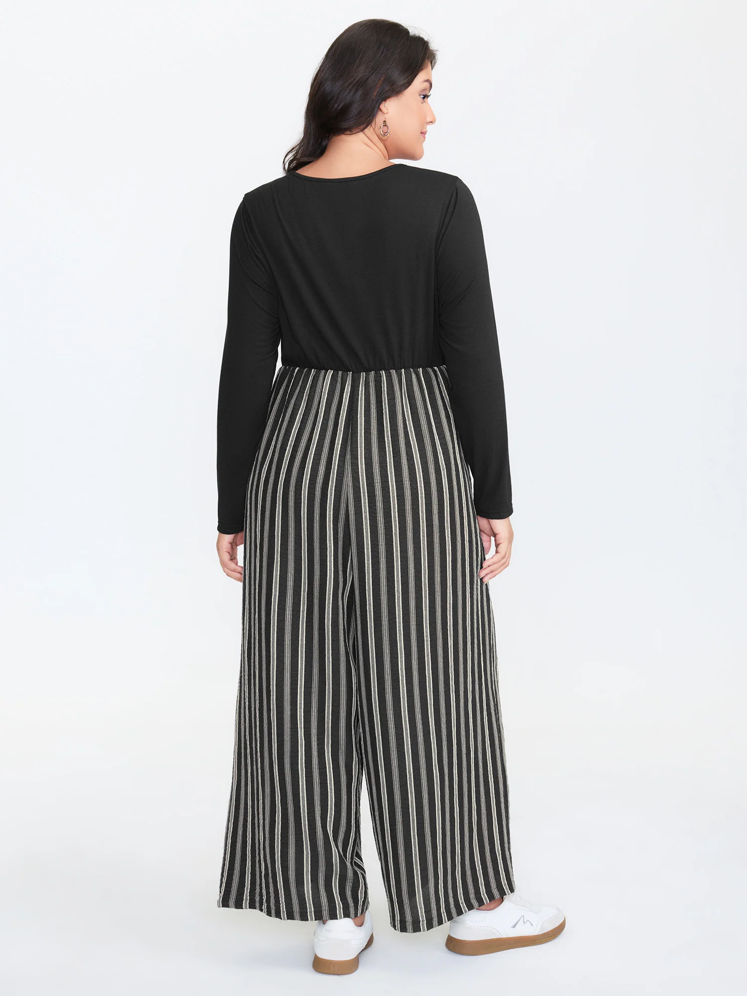 Stripes Color Contrast Jumpsuit - Image 4