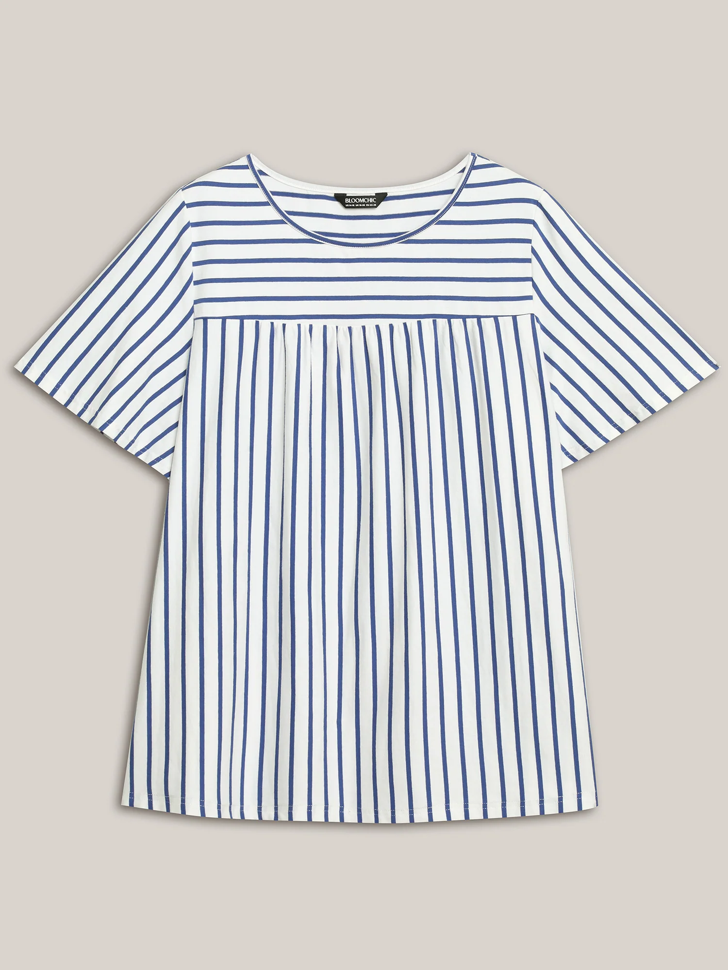 Stripes Everywhere Round Neck T-Shirt - Image 6
