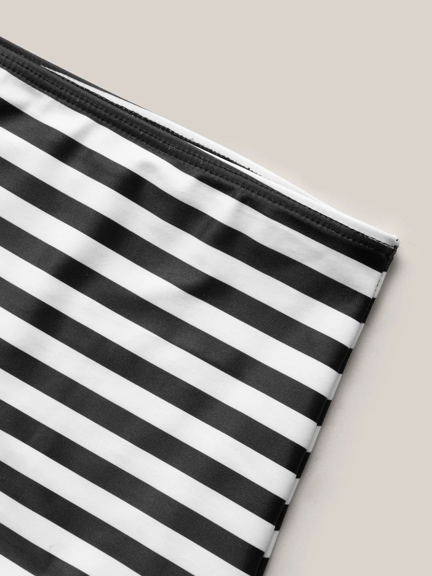 Stripes Patchwork Tie Knot Cross Straps Swim Dress - Image 9