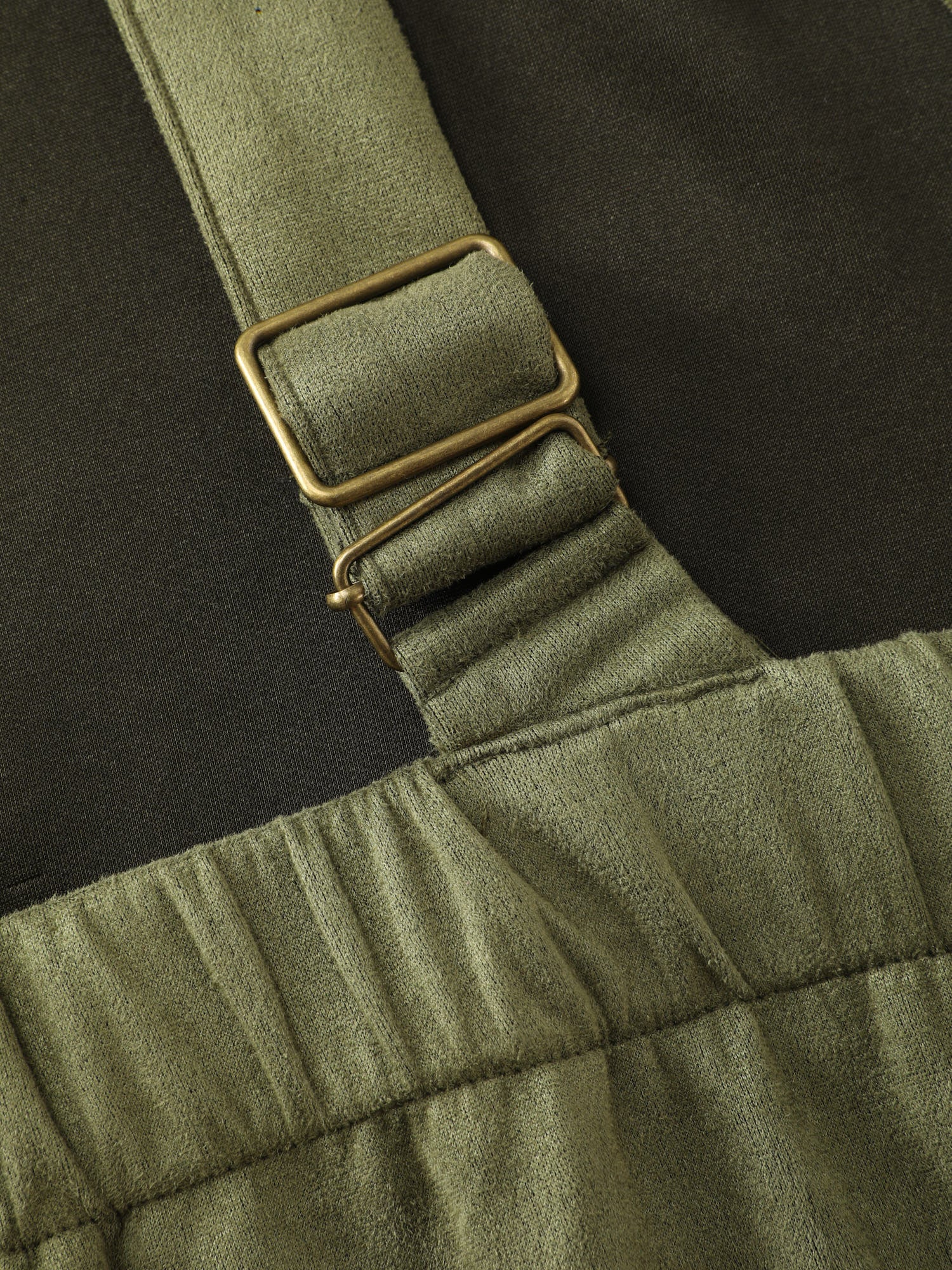 Suede Adjustable Ruffled Jumpsuit - Image 6