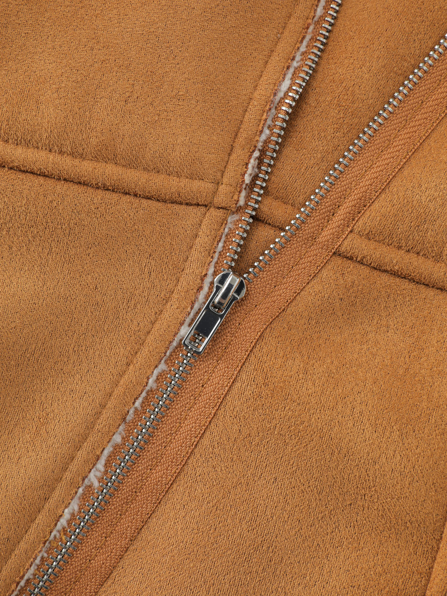 Suede Fluffy Zipper Hooded Vest Coat - Image 8