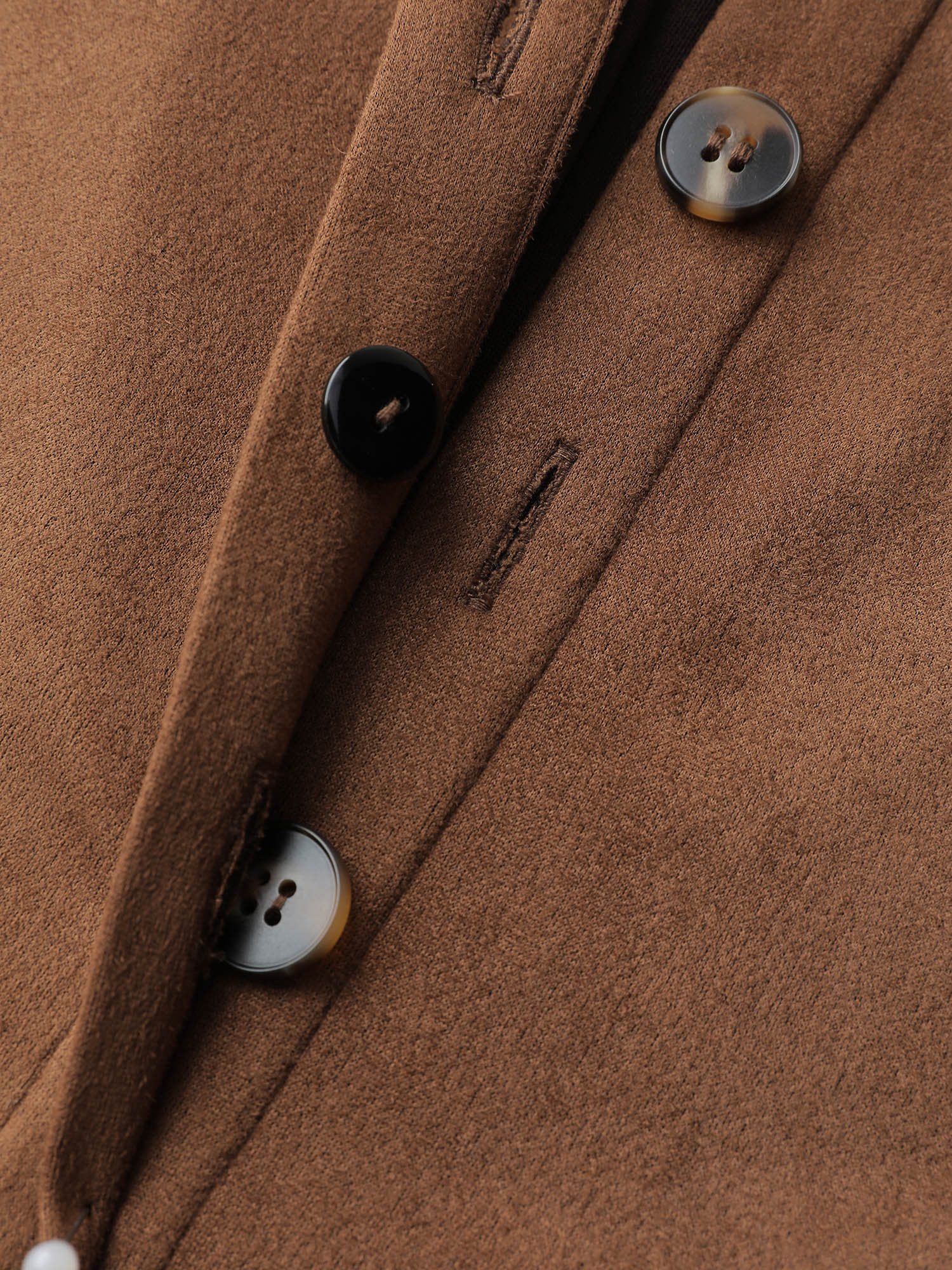 Suede Open-Front Belted Long Shirt - Image 6