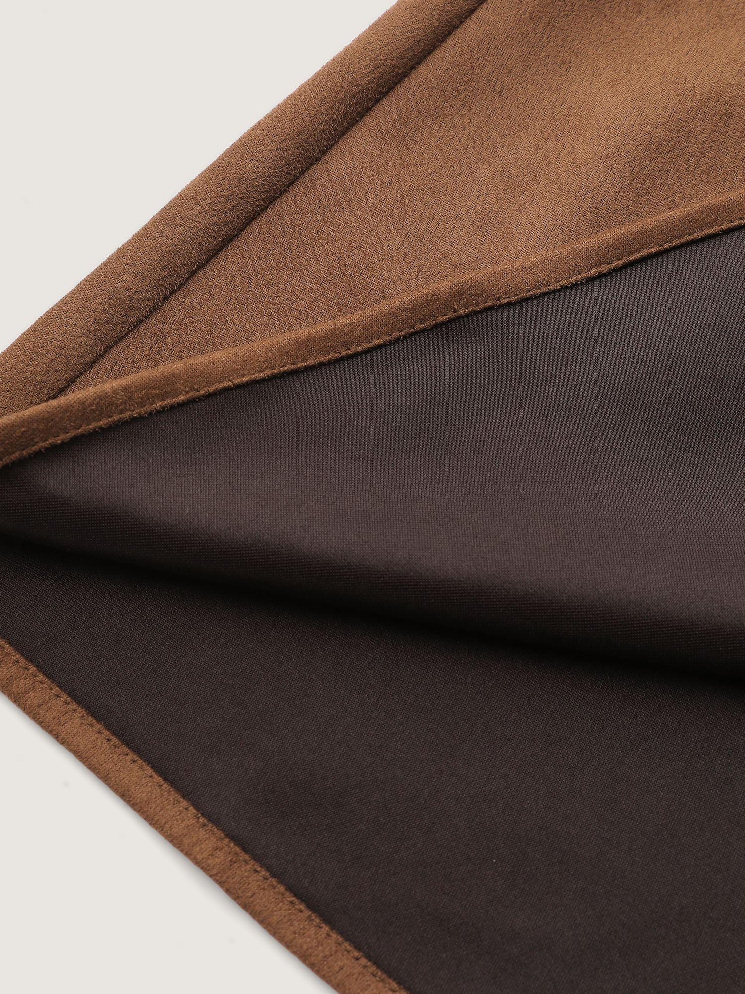 Suede Open-Front Belted Long Shirt - Image 8