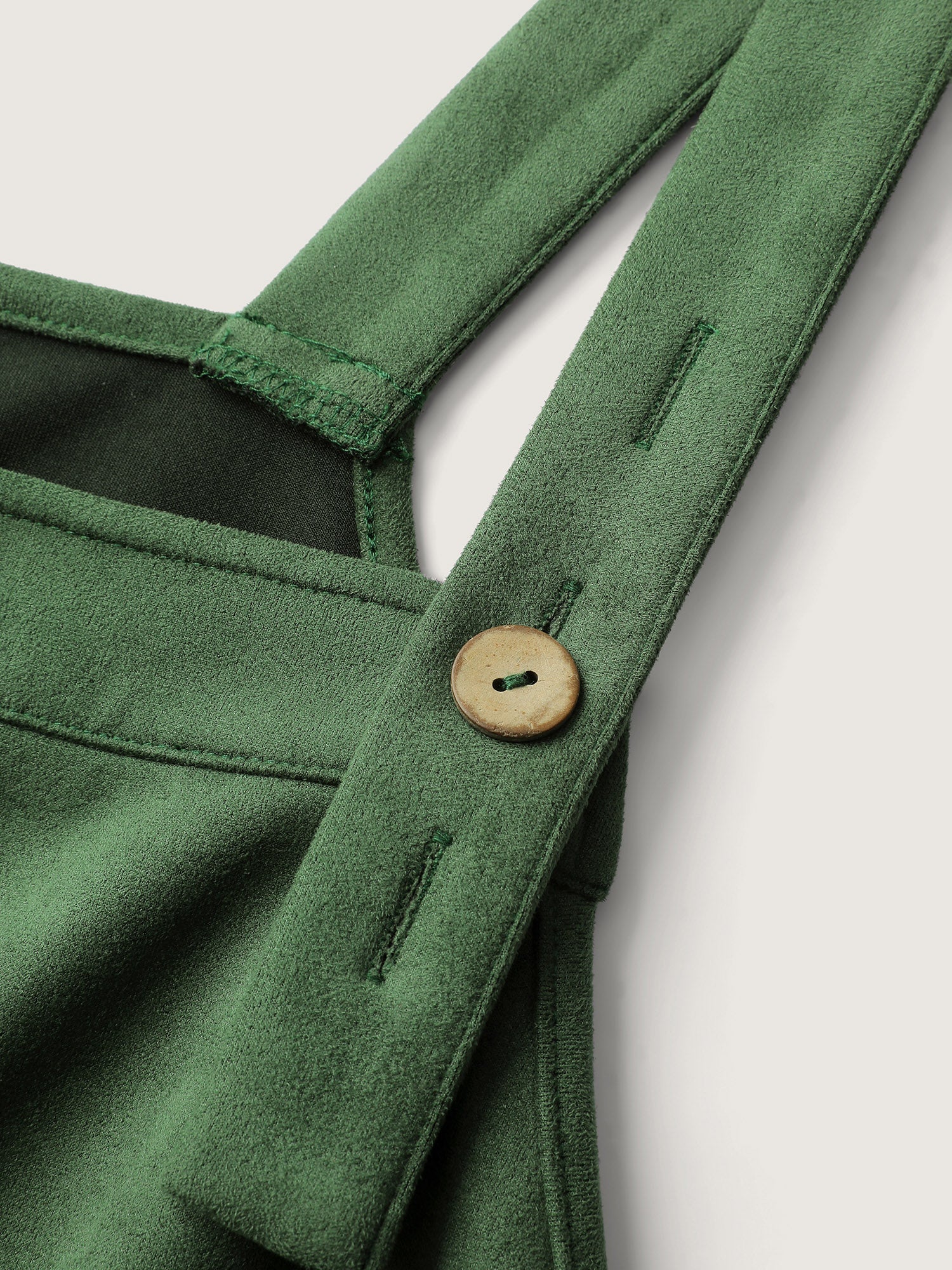 Suede Velvet Patch Pocket Stretchy Jumpsuit - Image 5