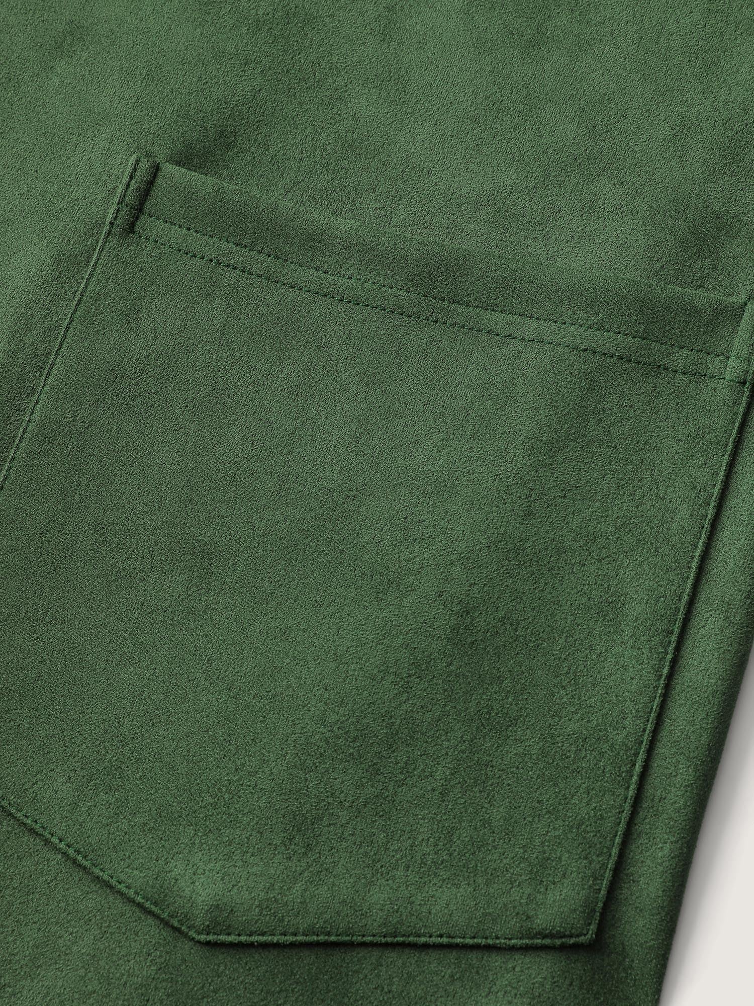 Suede Velvet Patch Pocket Stretchy Jumpsuit - Image 6