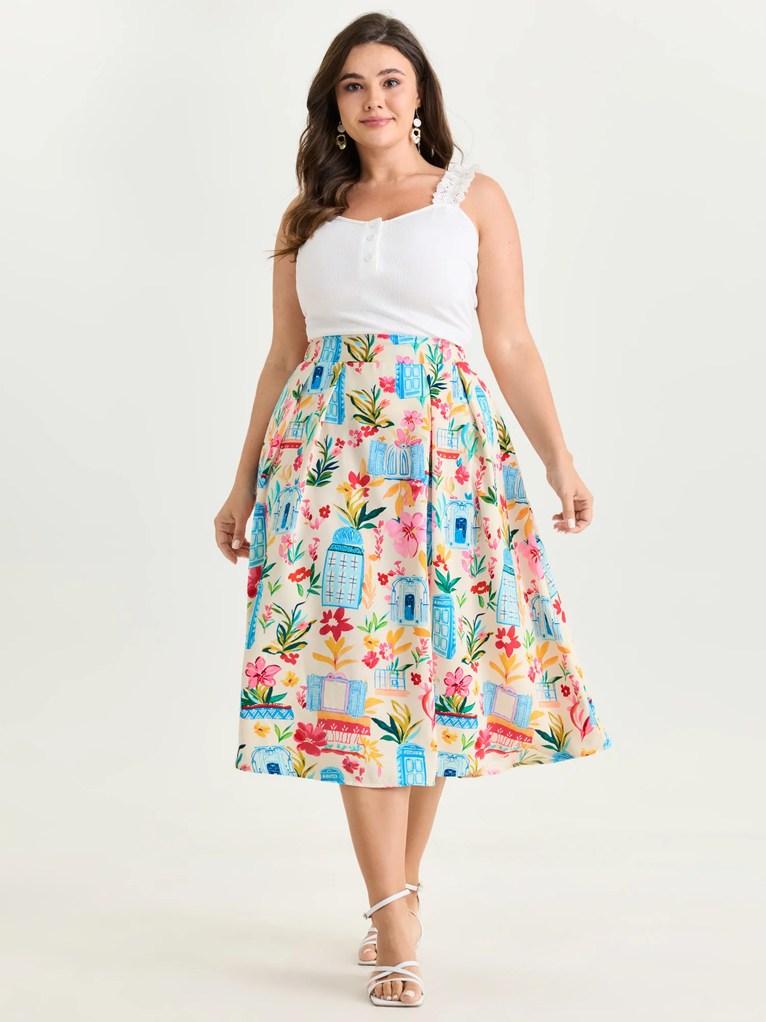 Summer Breeze Pleated Maxi Skirt