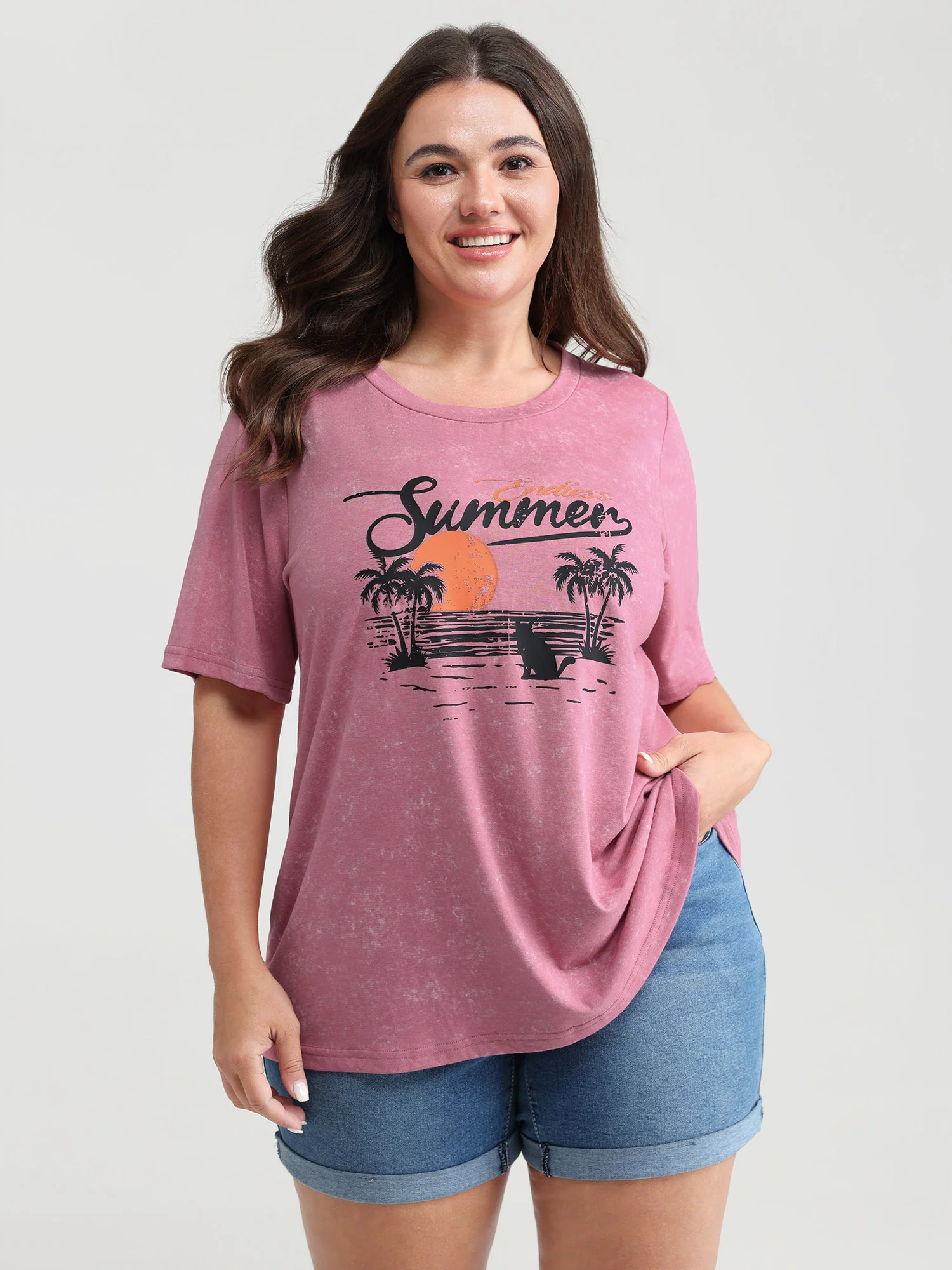 Summer-Ready Print Snowflake Effect T-Shirt - Image 2
