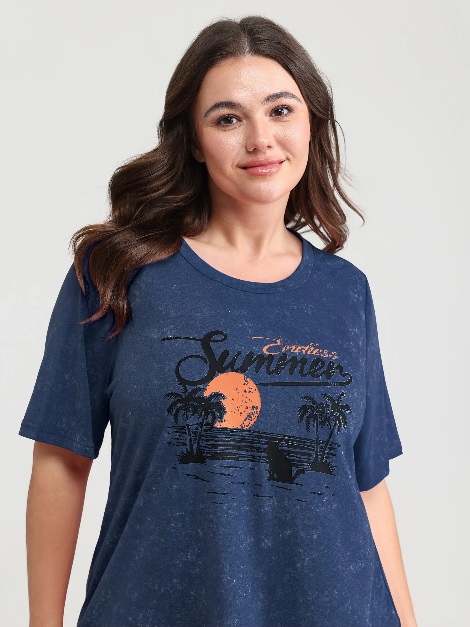 Summer-Ready Print Snowflake Effect T-Shirt - Image 7