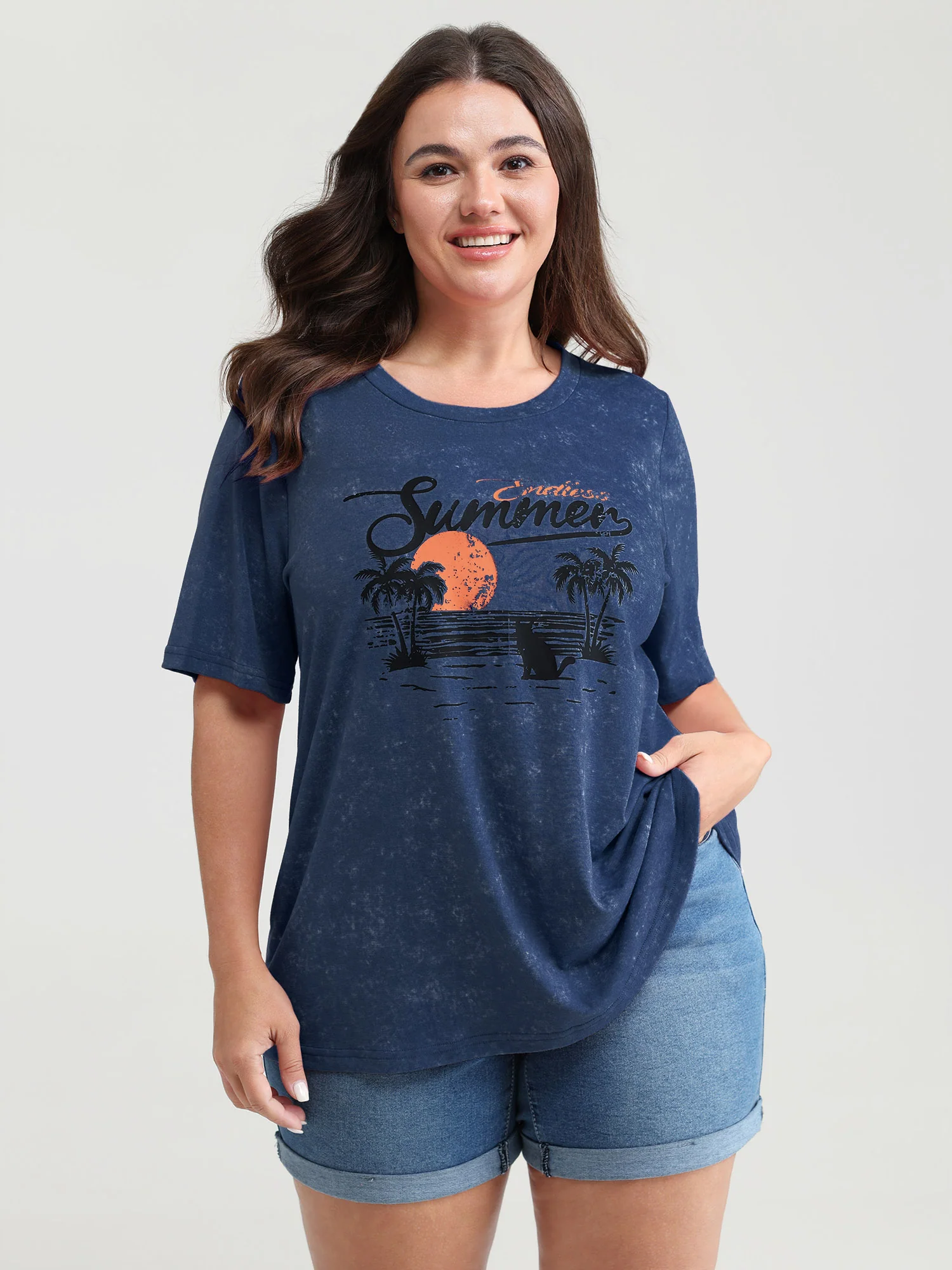 Summer-Ready Print Snowflake Effect T-Shirt - Image 8