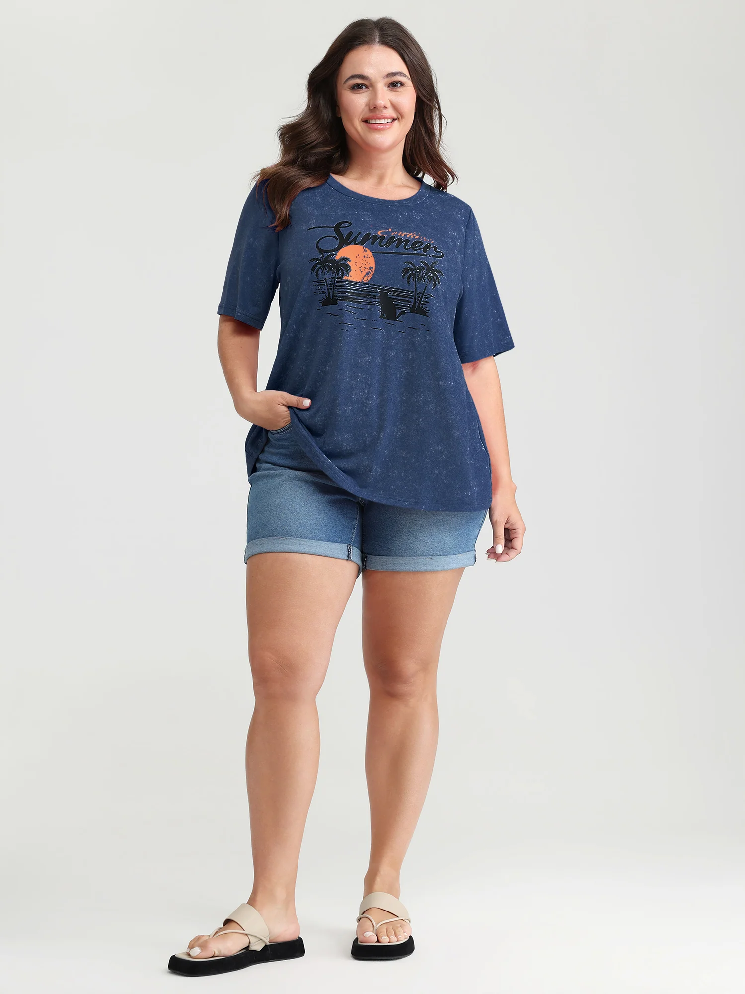 Summer-Ready Print Snowflake Effect T-Shirt - Image 9
