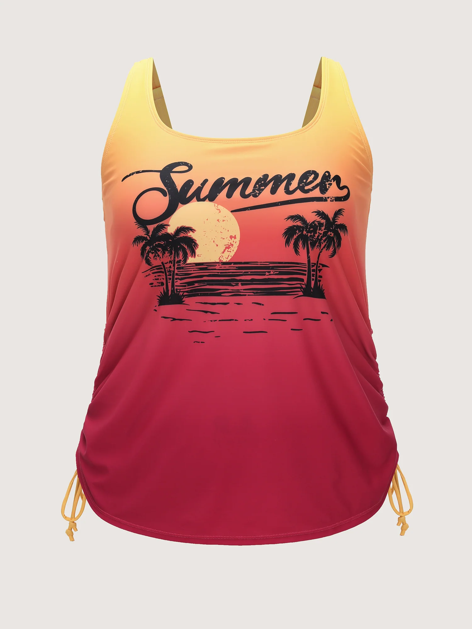Summer Vibes Ombre Gradient Swim Top - Image 8