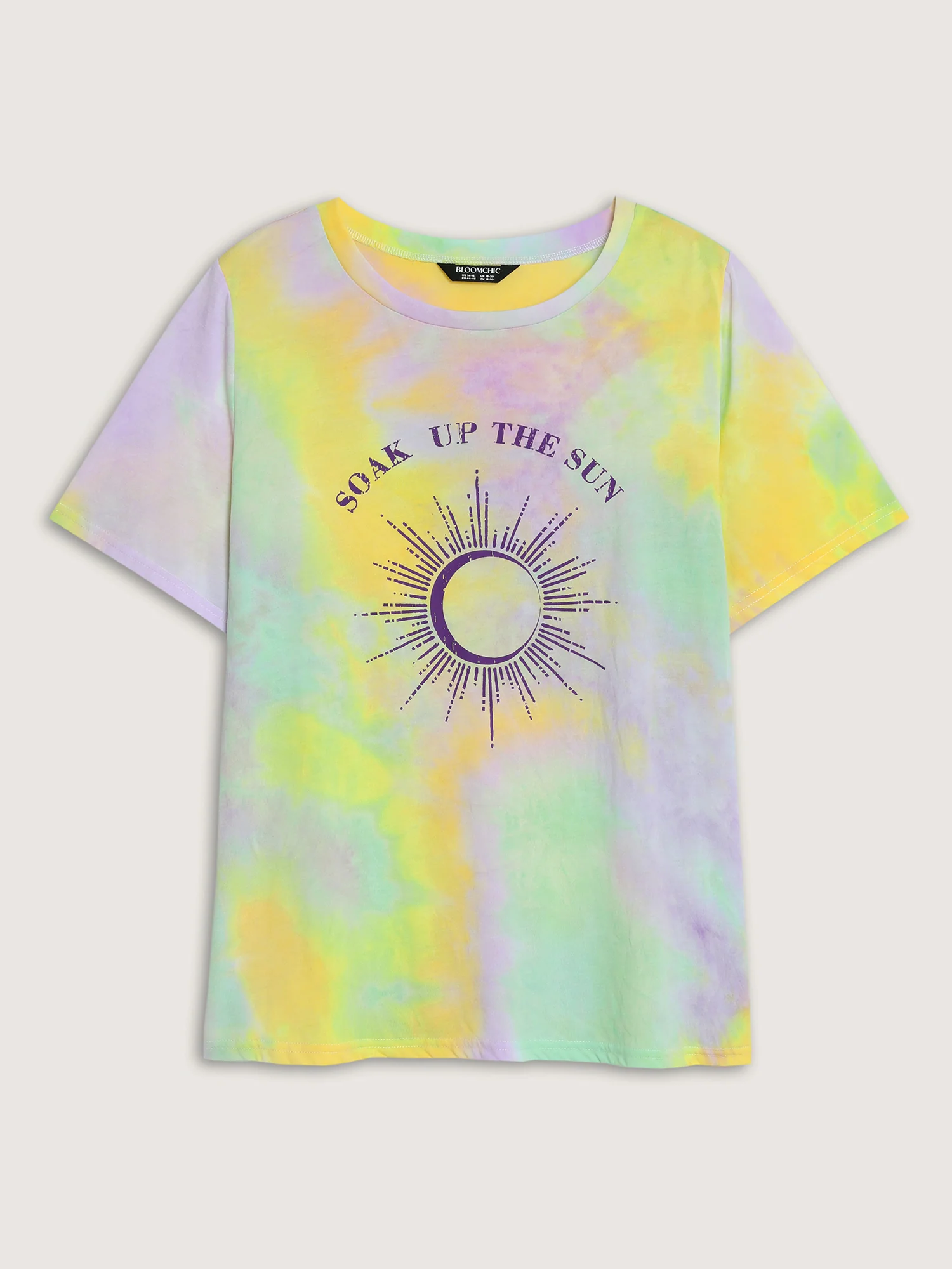 Sun-soaked Print Ombre Gradient T-Shirt - Image 6